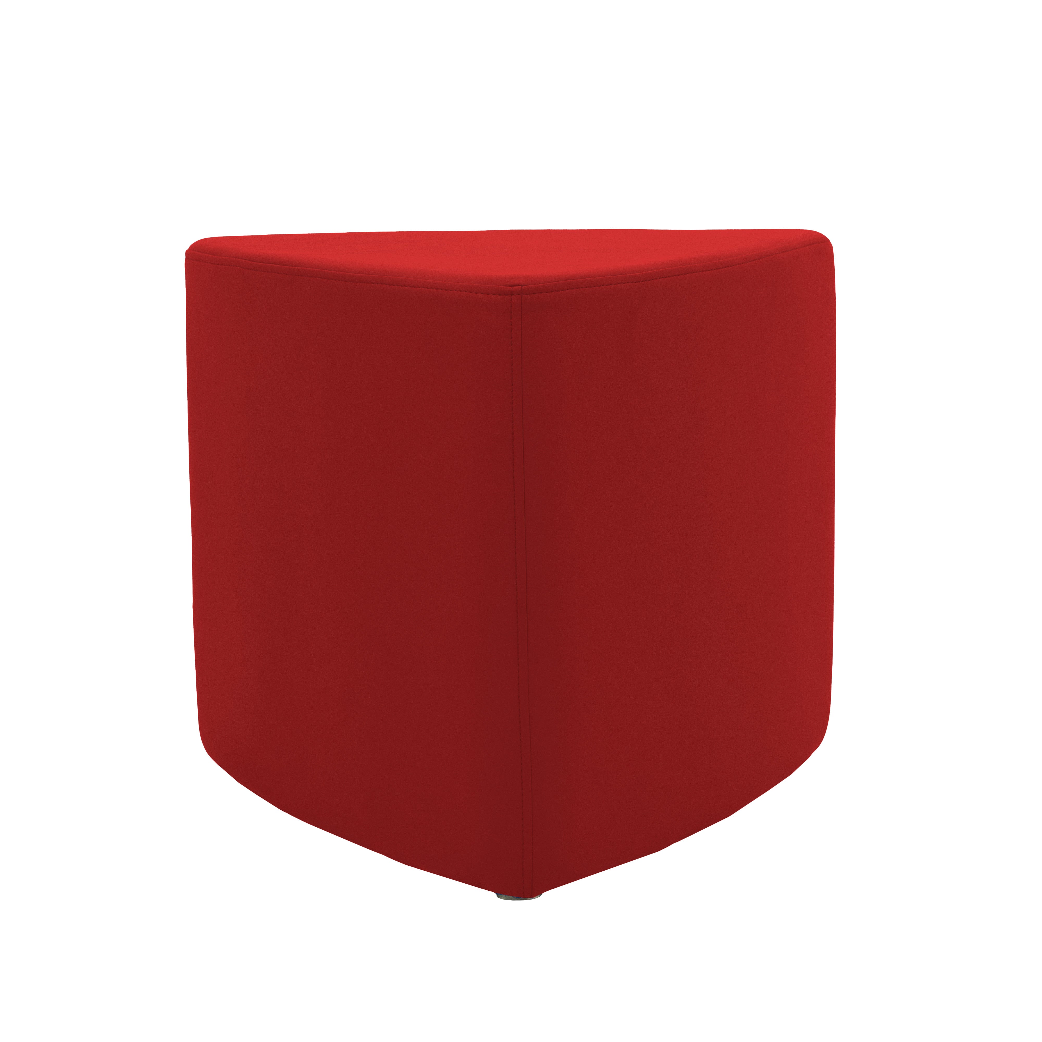 Pro Series Upholstered Rounded Triangle Ottoman, 18" Height - Crimson