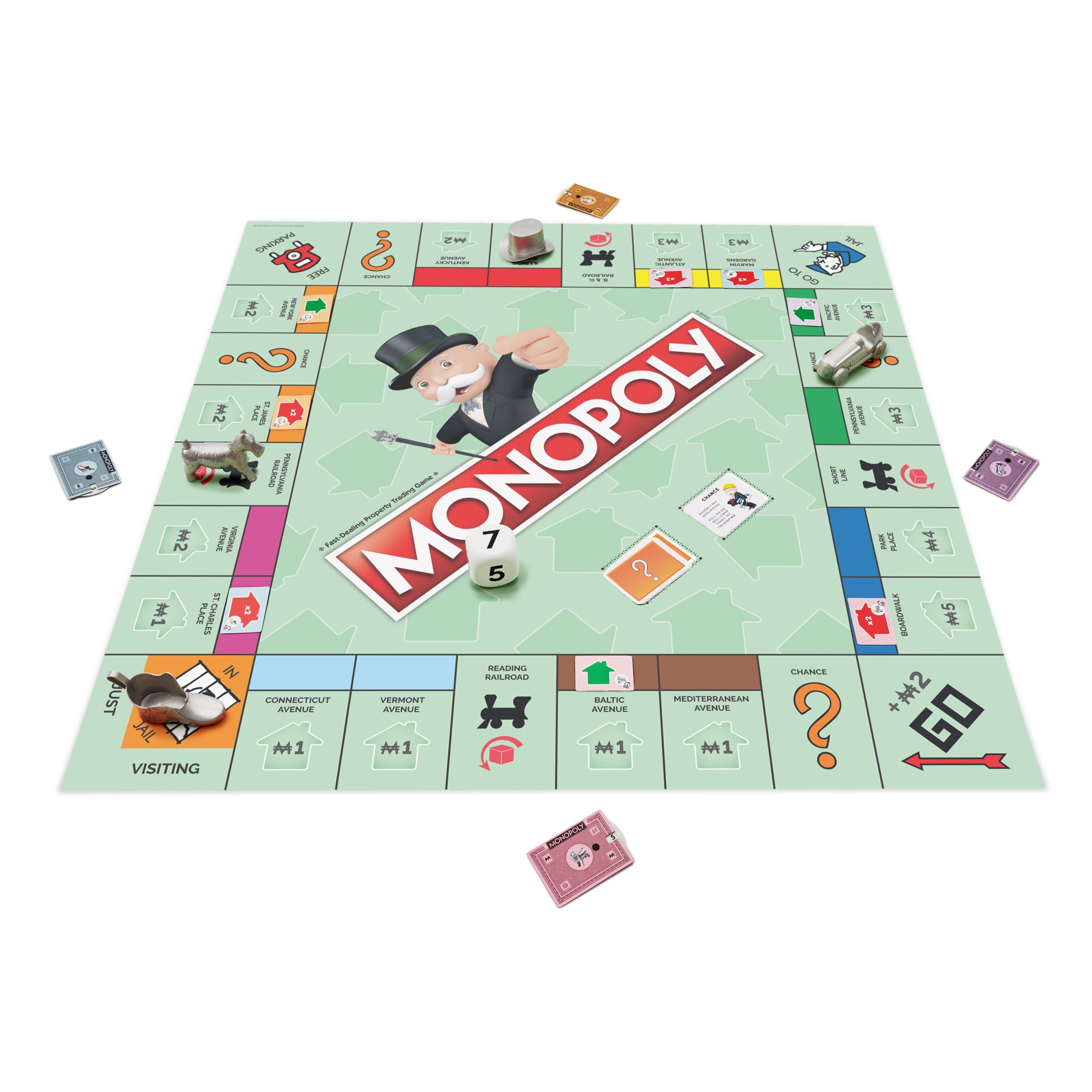 Spin Master Games, Monopoly Giant Edition, Classic Family Board Game for Indoor & Outdoor Play with Oversized Board, Screenless Activity, 2-4 Players, for Ages 6 & Up