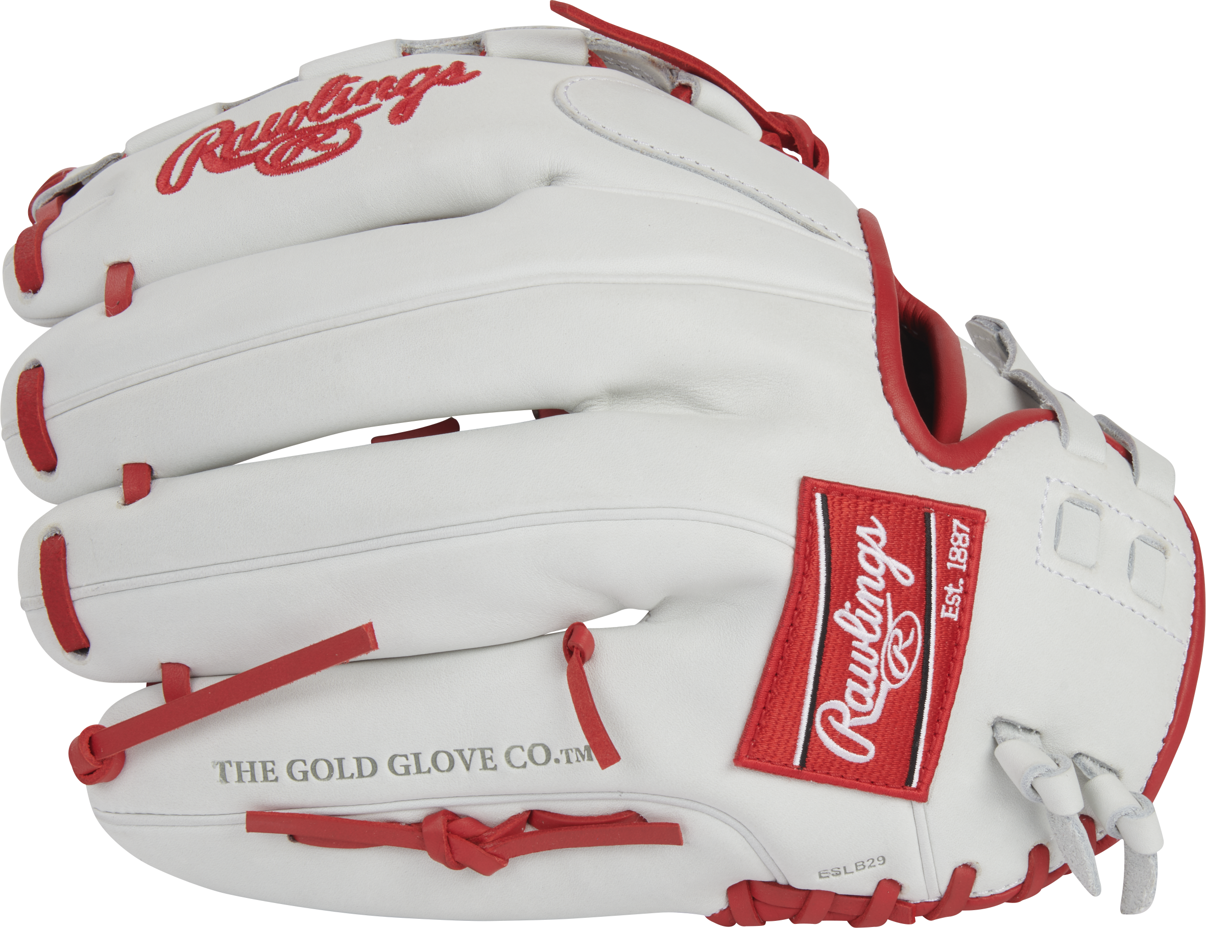 Rawlings Liberty Advanced 12.5-Inch Sofball Glove  - Right Hand Thrower - White/Scarlet