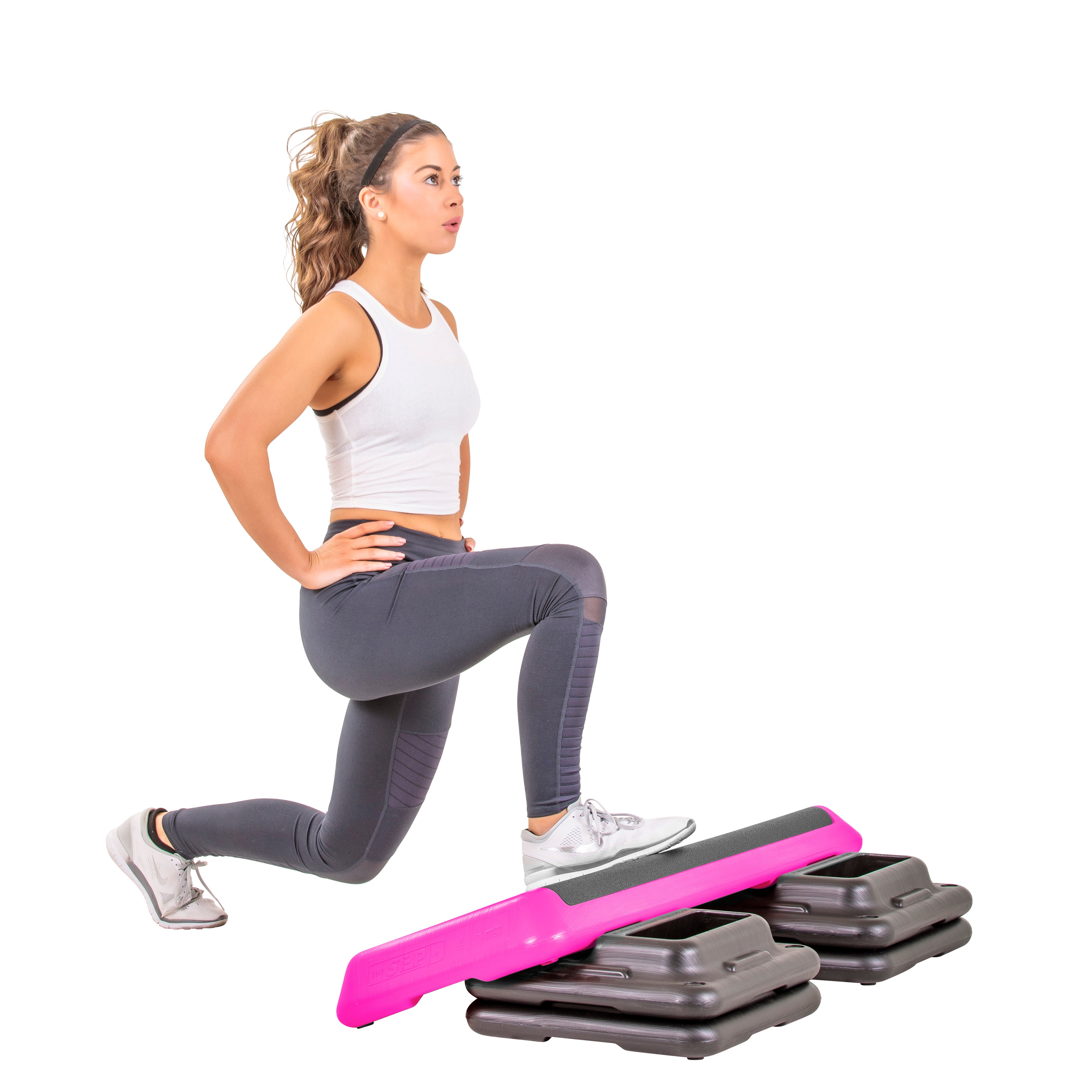 The Freestyle Step (Health Club Size) Pink (4 Risers) New