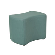 Pro Series Upholstered Bowtie Ottoman 18" Height - Sky Blue Crosshatch