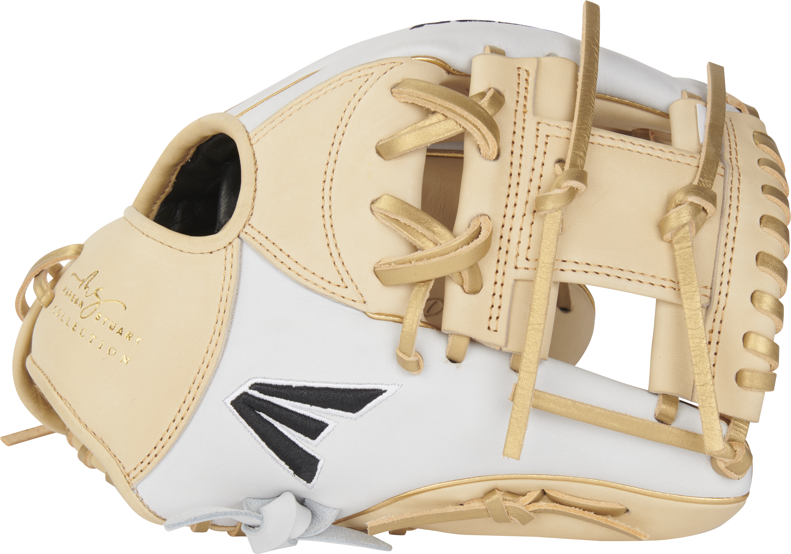 Easton Professional Collections Signature Series Morgan Stuart 11.5-Inch Softball Glove  - Right Hand Thrower - Camel/White