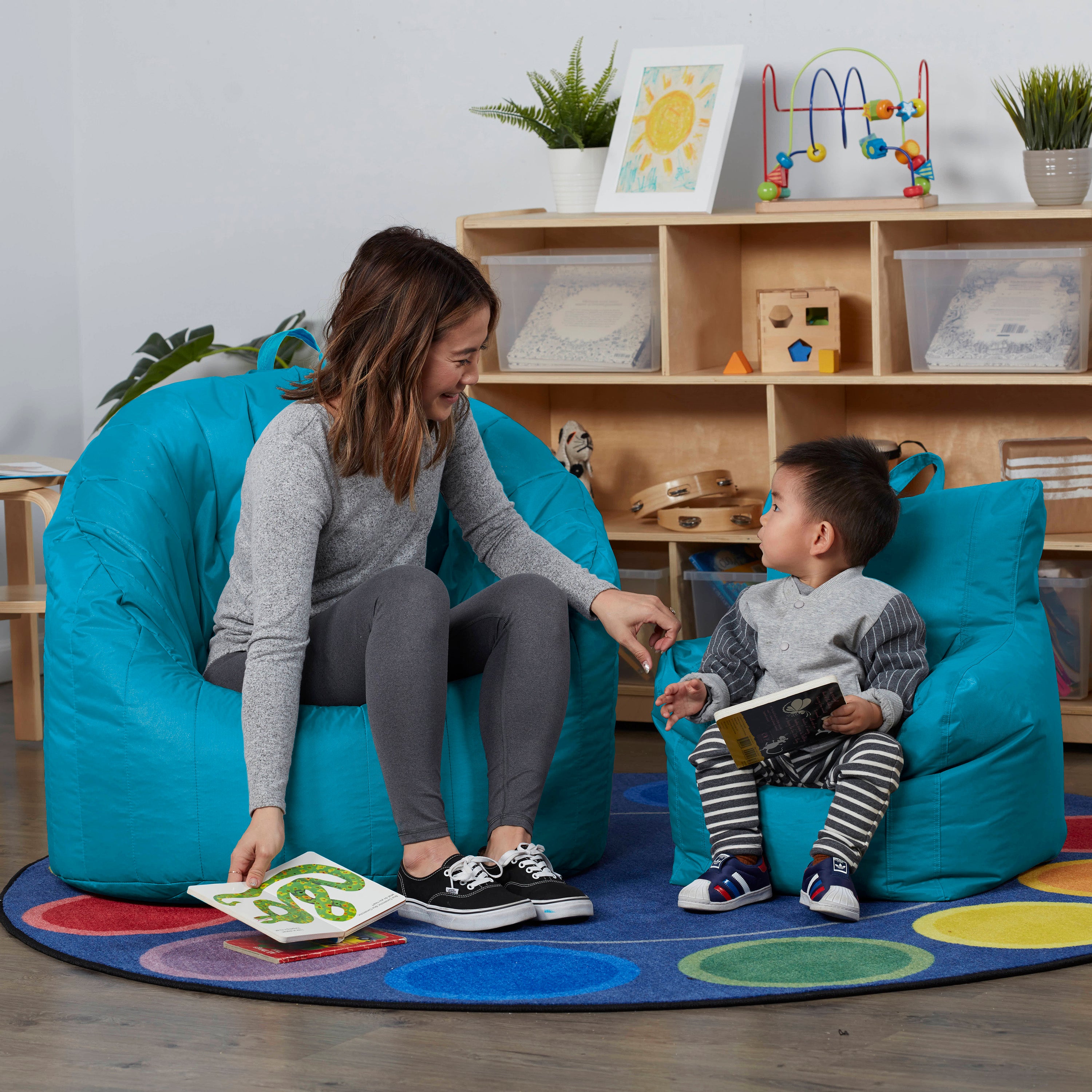 Cali Seashell Bean Bag - Aqua