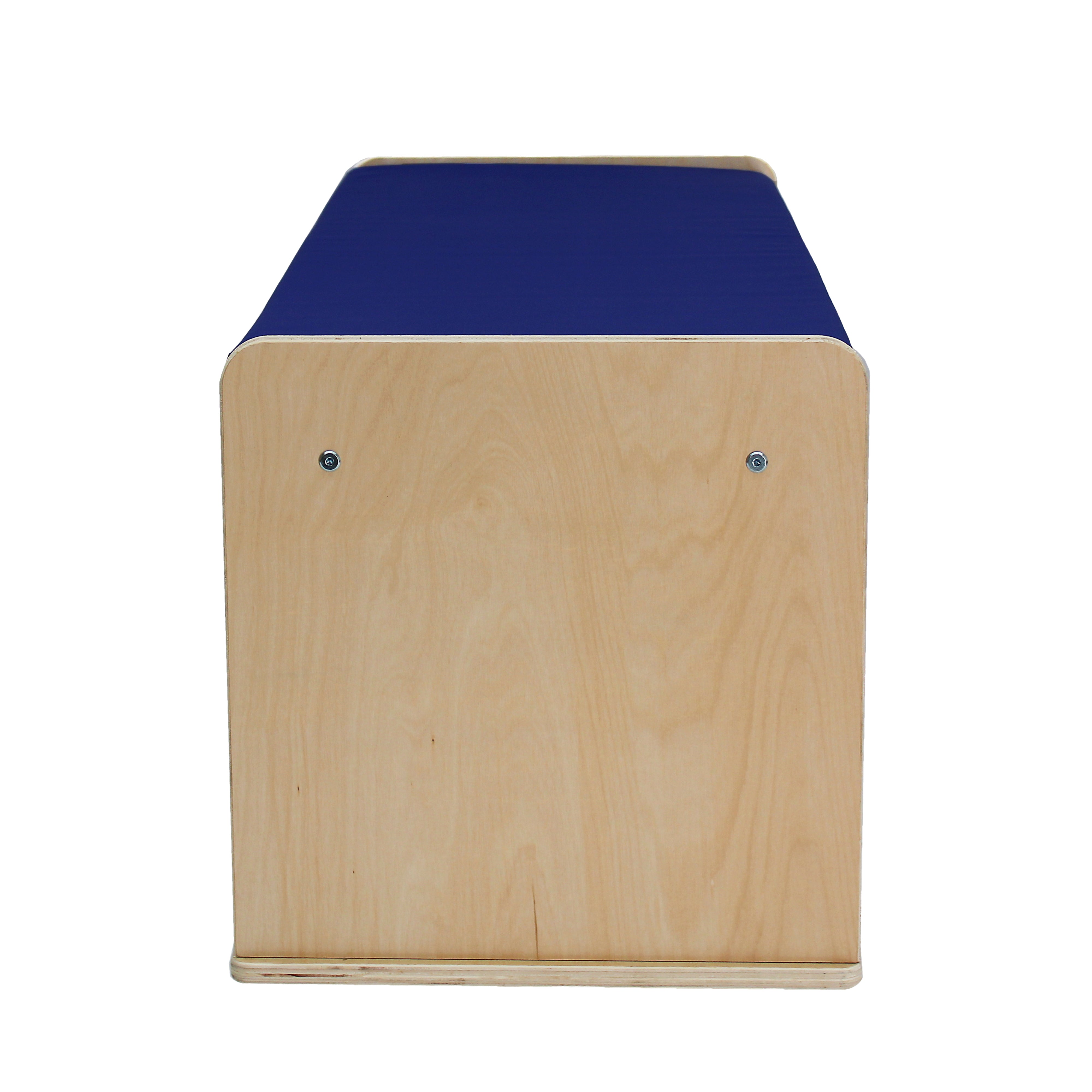 Birch 8-Compartment Storage Bench - Natural/Blue