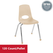 16" Stack Chair with Ball Glides - Sand