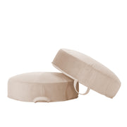 Overstuffed Microfiber Floor Cushions, 2-Piece - Beige