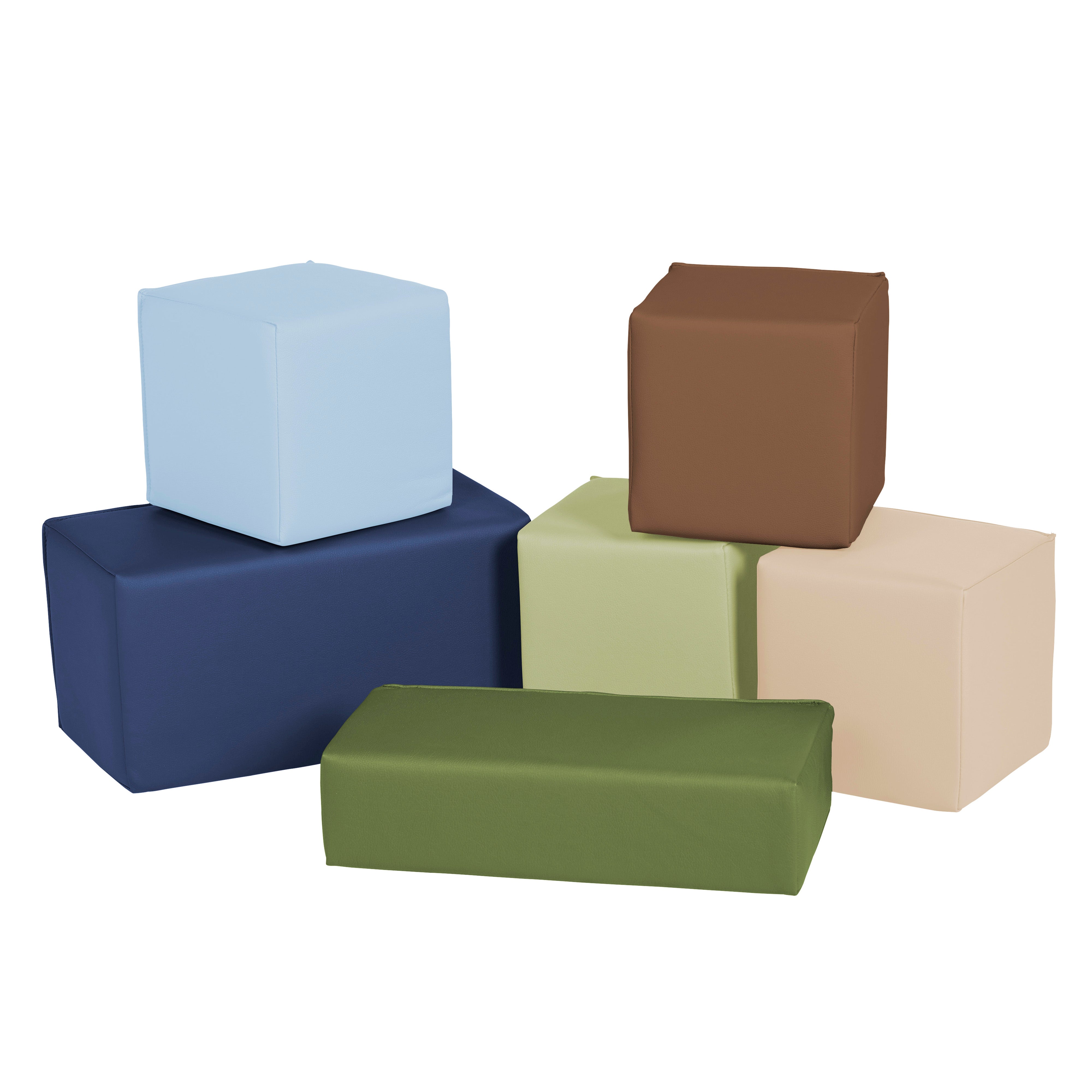 SoftScape Big Block Set, 6-Piece - Earthtone