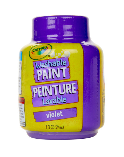 Crayola Washable Paint - Violet (2oz), Kids Paint, Great for Arts & Crafts, Resealable, Classroom Paint, Nontoxic, Ages 3+