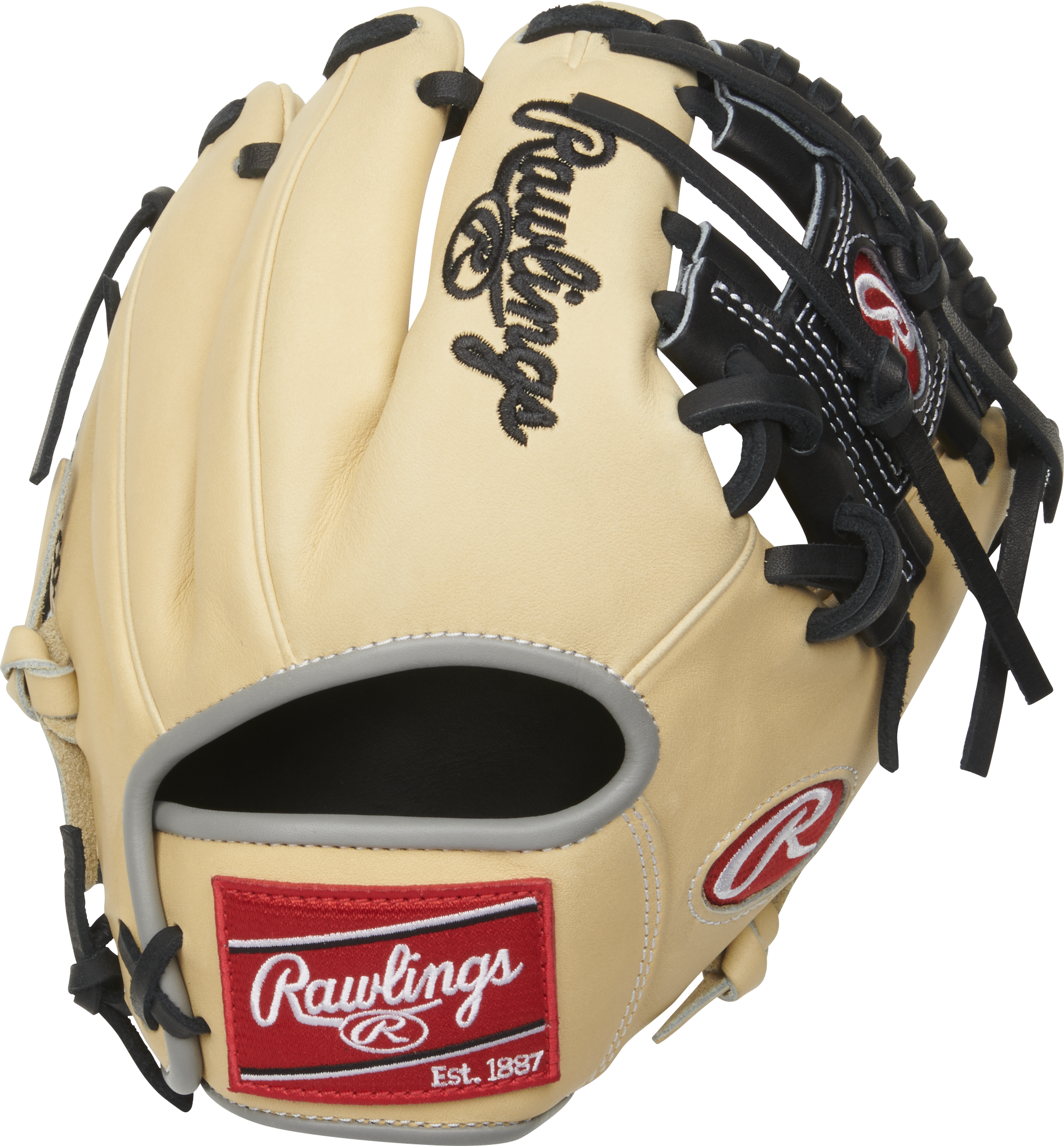 Rawlings Heart Of The Hide Series Training 9.5-Inch Baseball Glove - Right Hand Thrower - Camel/Black
