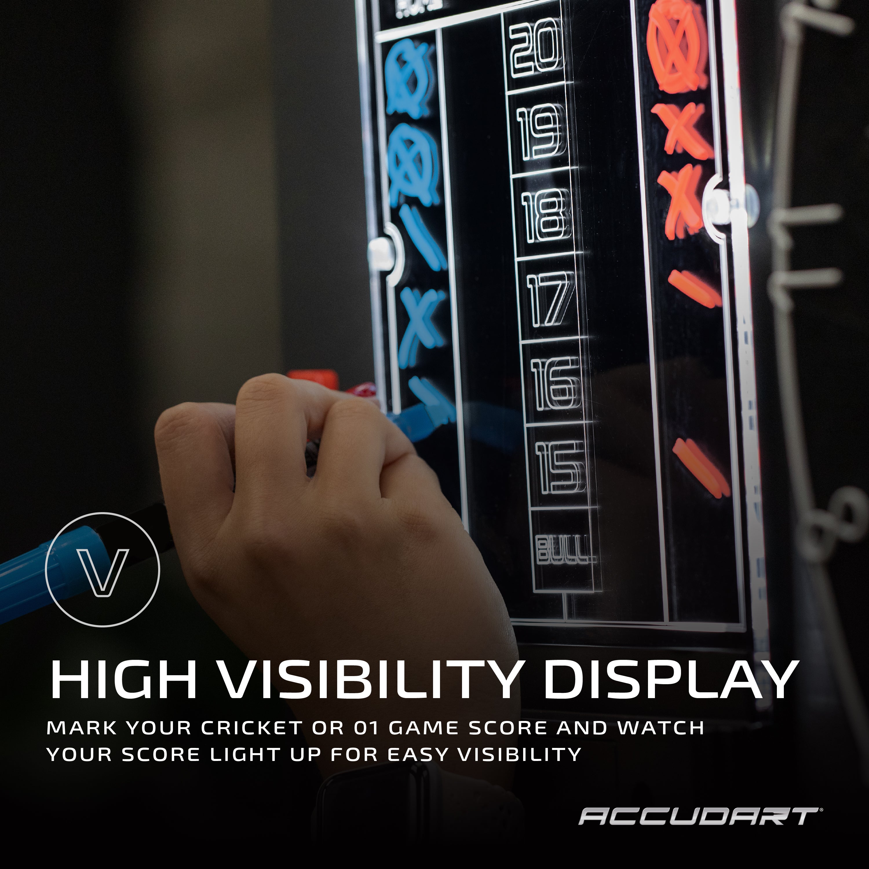 Accudart LED Acrylic Scoreboard