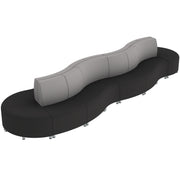 Pro Series Connect Curved Swell Seating, 16-Piece Set - Black/Gray
