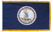 Virginia State Flag 3x5 ft. Nylon with Pole Sleeve and Gold Fringe for Parades, and Indoor Display