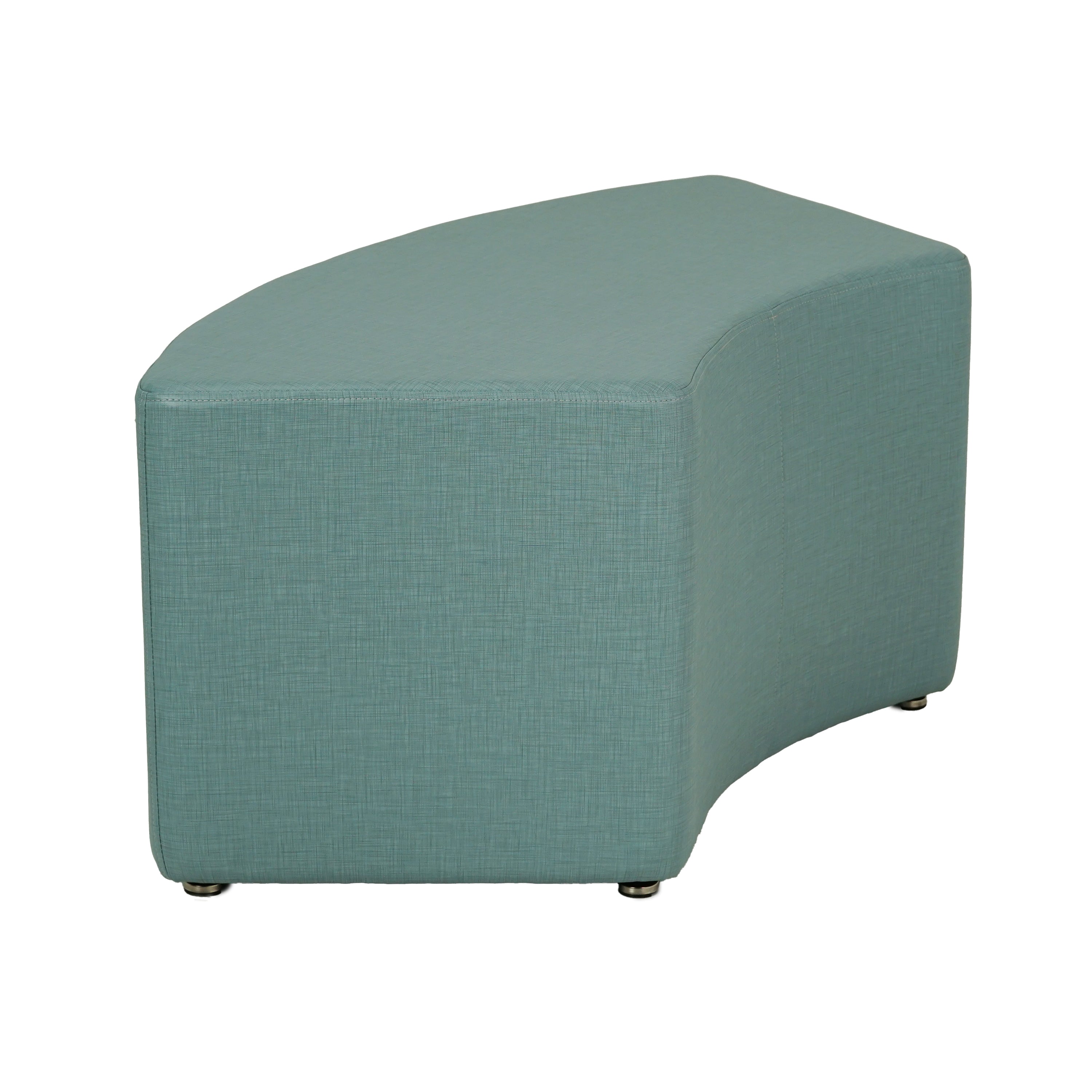 Pro Series Upholstered S Curve Ottoman 18" Height - Sky Blue Crosshatch