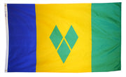 St. Vincent/Grenadines Flag 2x3 ft. Nylon SolarGuard Nyl-Glo 100% Made in USA to Official United Nations Design Specifications.