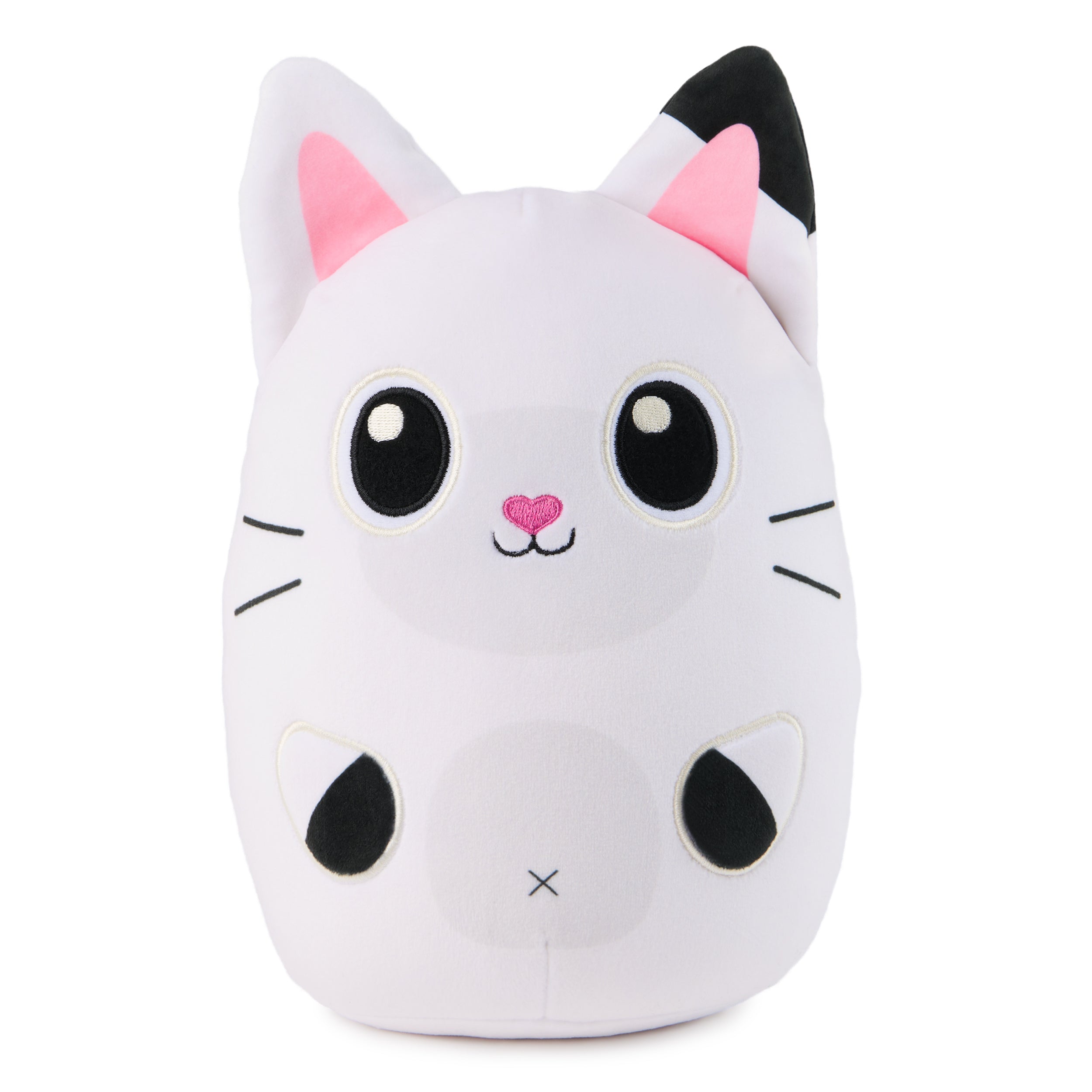 Gabby’s Dollhouse Official Pandy Paws Squishy Plush Toy, Cat Stuffed Animal, Squishy Toys for Ages 1 & Up, White, 8”