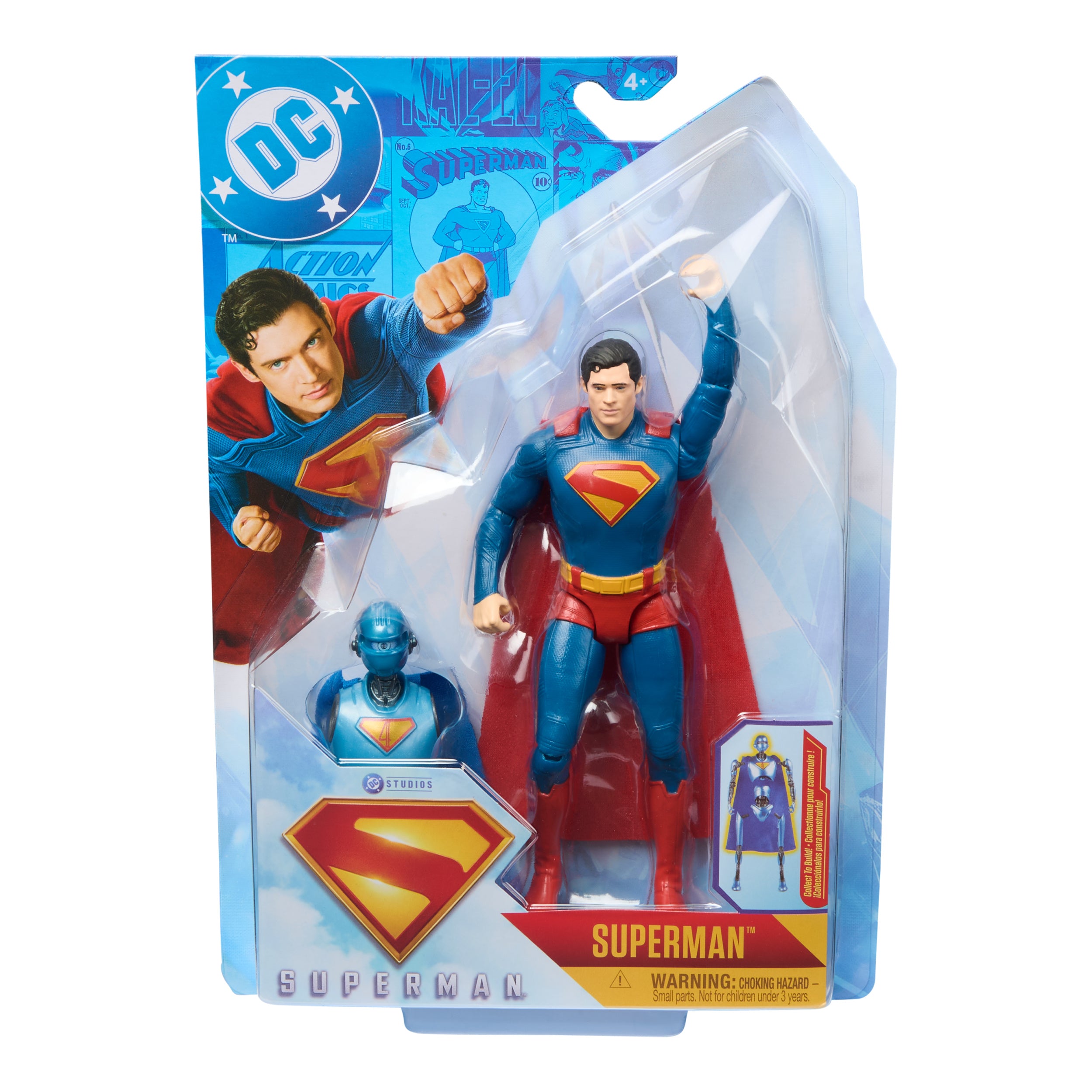 DC Comics, SUPERMAN 6-Inch Action Figure, Authentic SUPERMAN Movie Styling, Super Heroes Kids Toys For Boys and Girls Ages 4 and Up