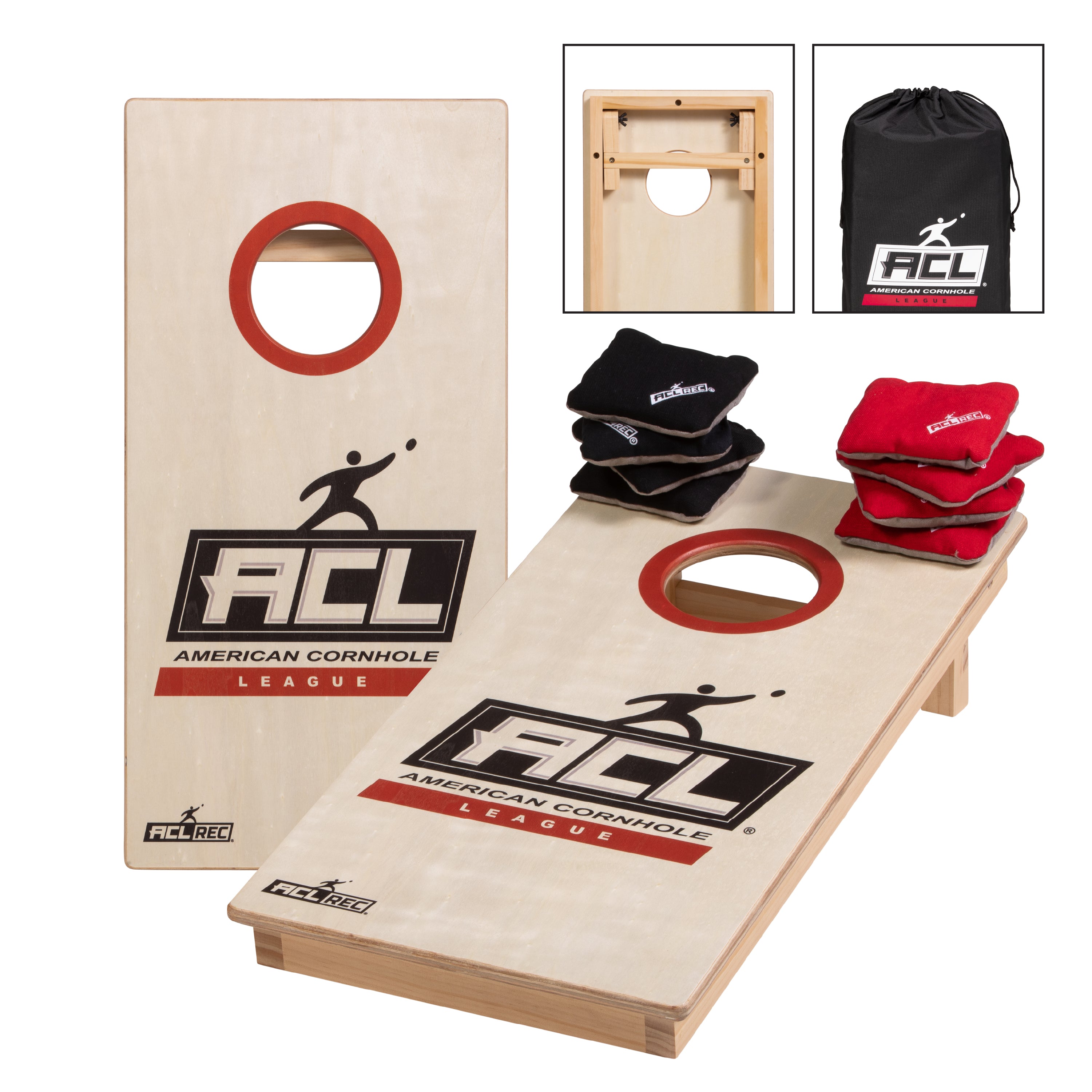 Acl Recreational Mini (2' X 1') Solid Wood Cornhole Set