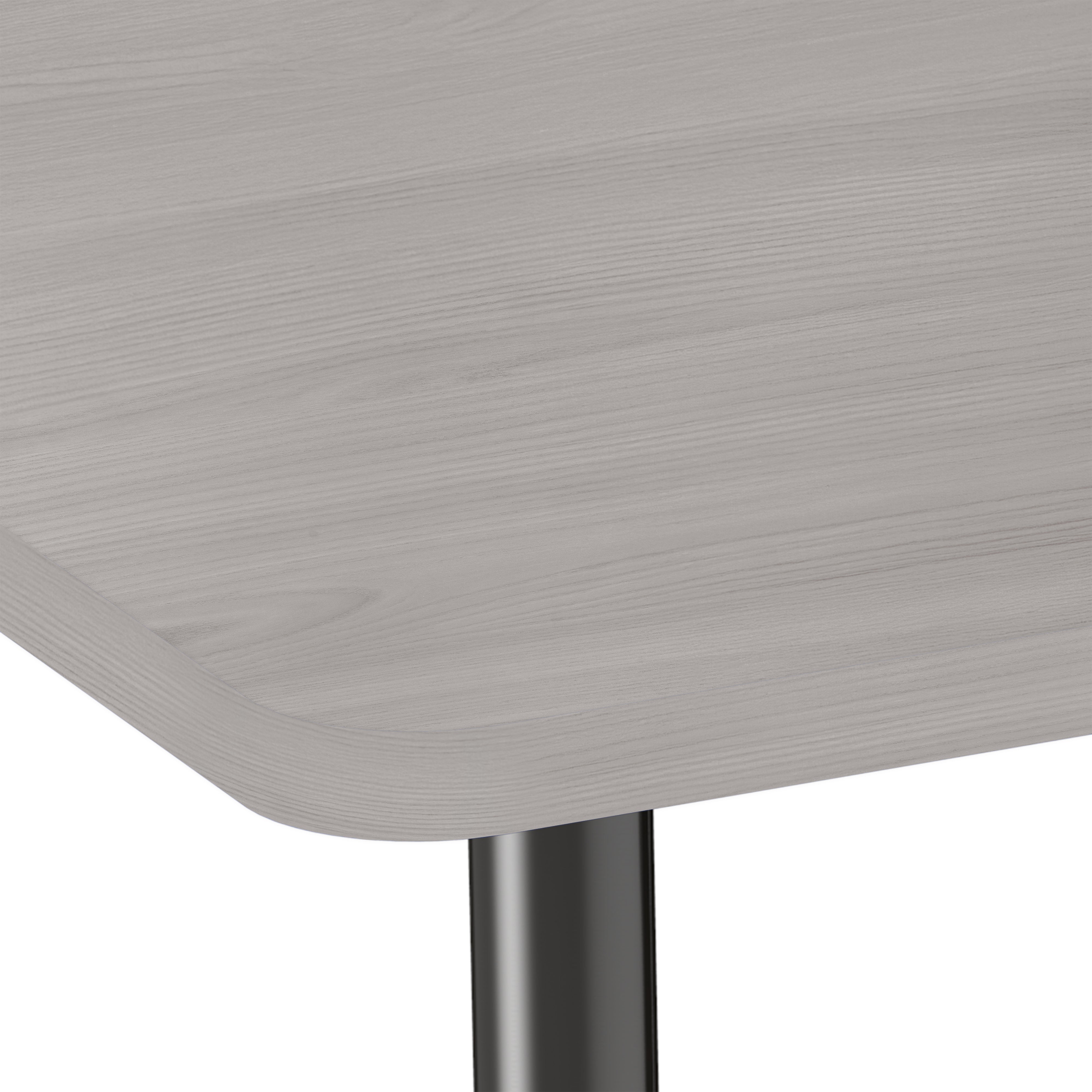 Adapte 30" x 72" Rectangle Woodgrain Activity Table with Adjustable Tapered Legs - Light Gray Wood/Black