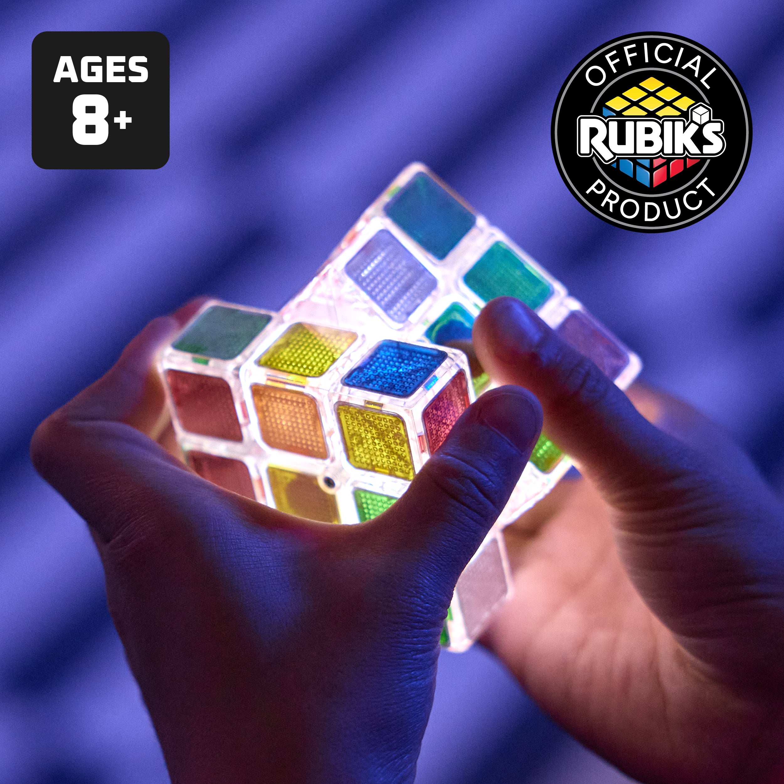 Rubik’s Cube, Pulse Cube, Light-Up Brain Teaser Puzzle for Speed Cubers, Solve the Puzzle Before the Lights Turn Off, Problem-Solving Brain Teaser & Fidget Toy for Adults, Teens, Kids Ages 8 & Up