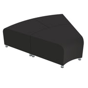 Pro Series Connect Edged Ripplet Backless Seating, 3-Piece Set - Black