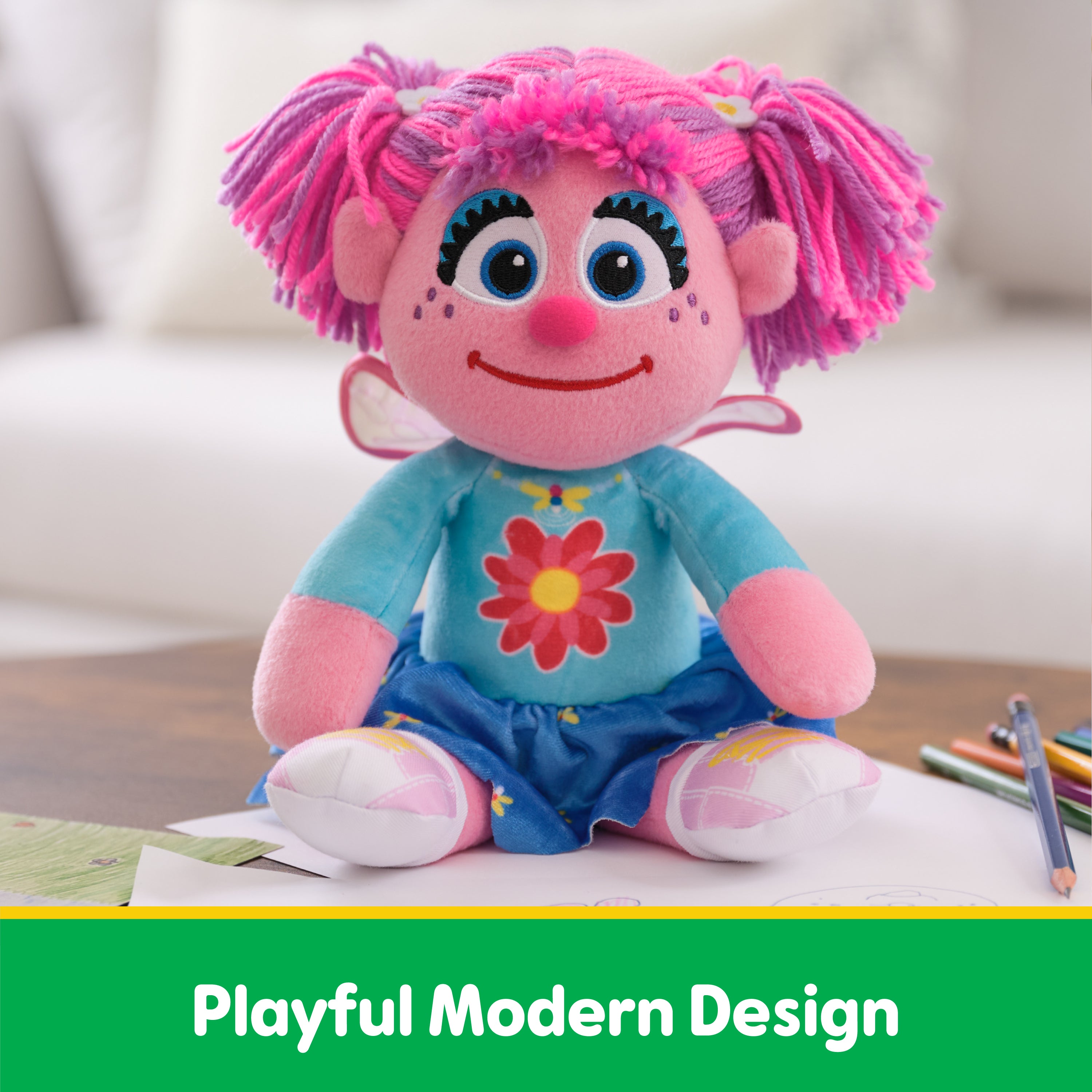 GUND Sesame Street Official Abby Cadabby Take Along Buddy Plush, Plush Muppet, Premium Plush Toy for Ages 1 & Up, Pink, 13”