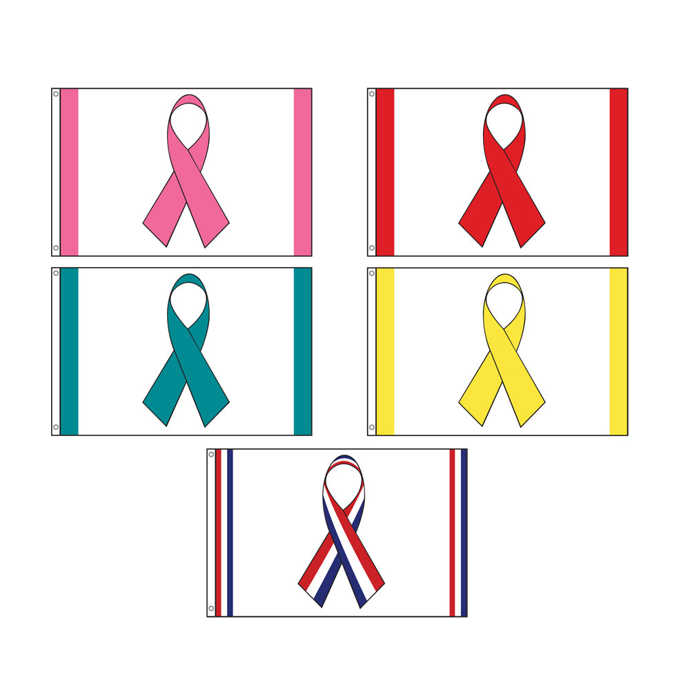 2X3 FT NYL-GLO RIBBON FLAG AUTISM