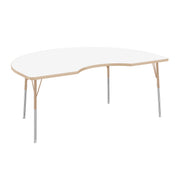 48" x 72" Kidney Dry-Erase Activity Table with Adjustable Standard Swivel Glide Legs - Whiteboard/Sand