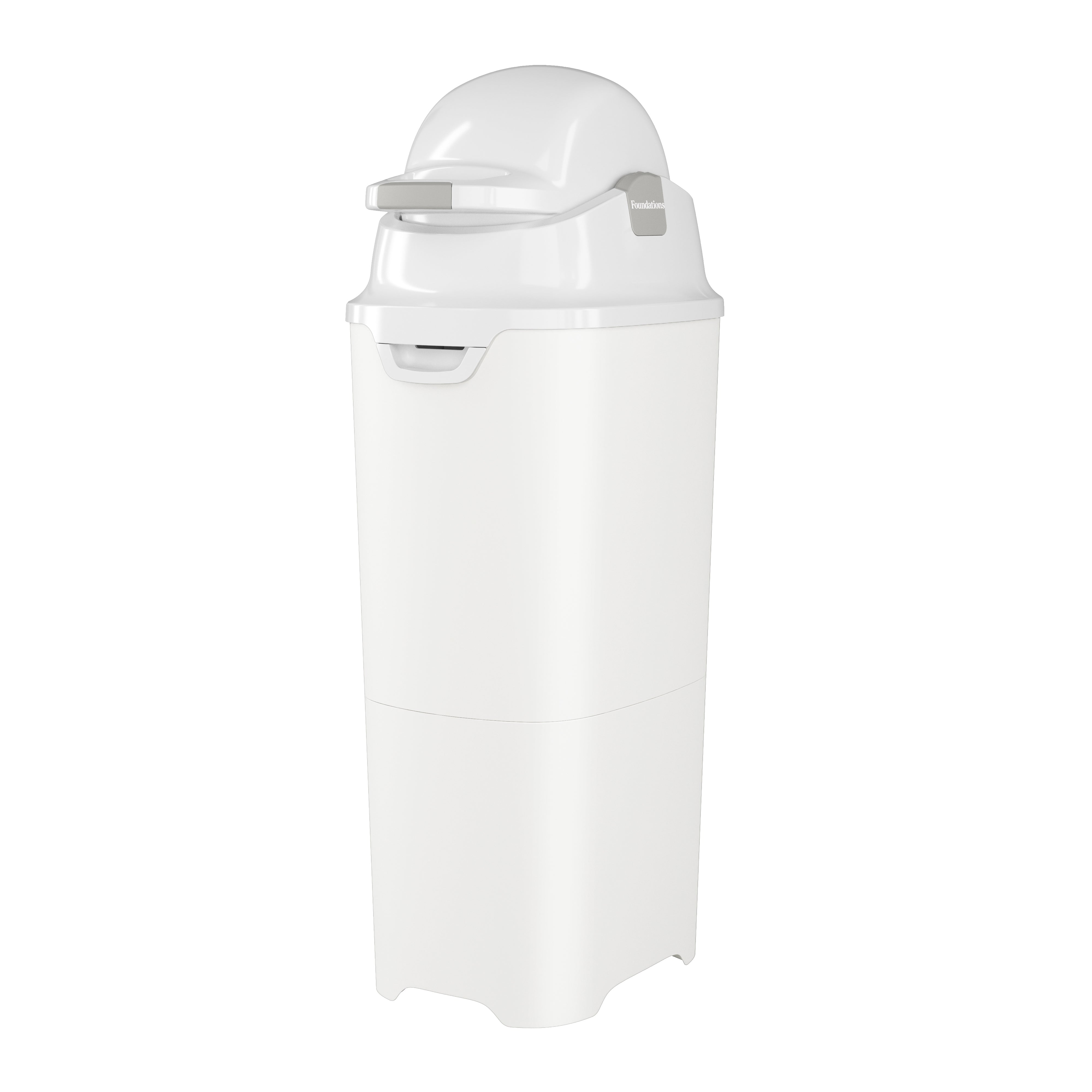Foundations Tall Diaper Pail, White