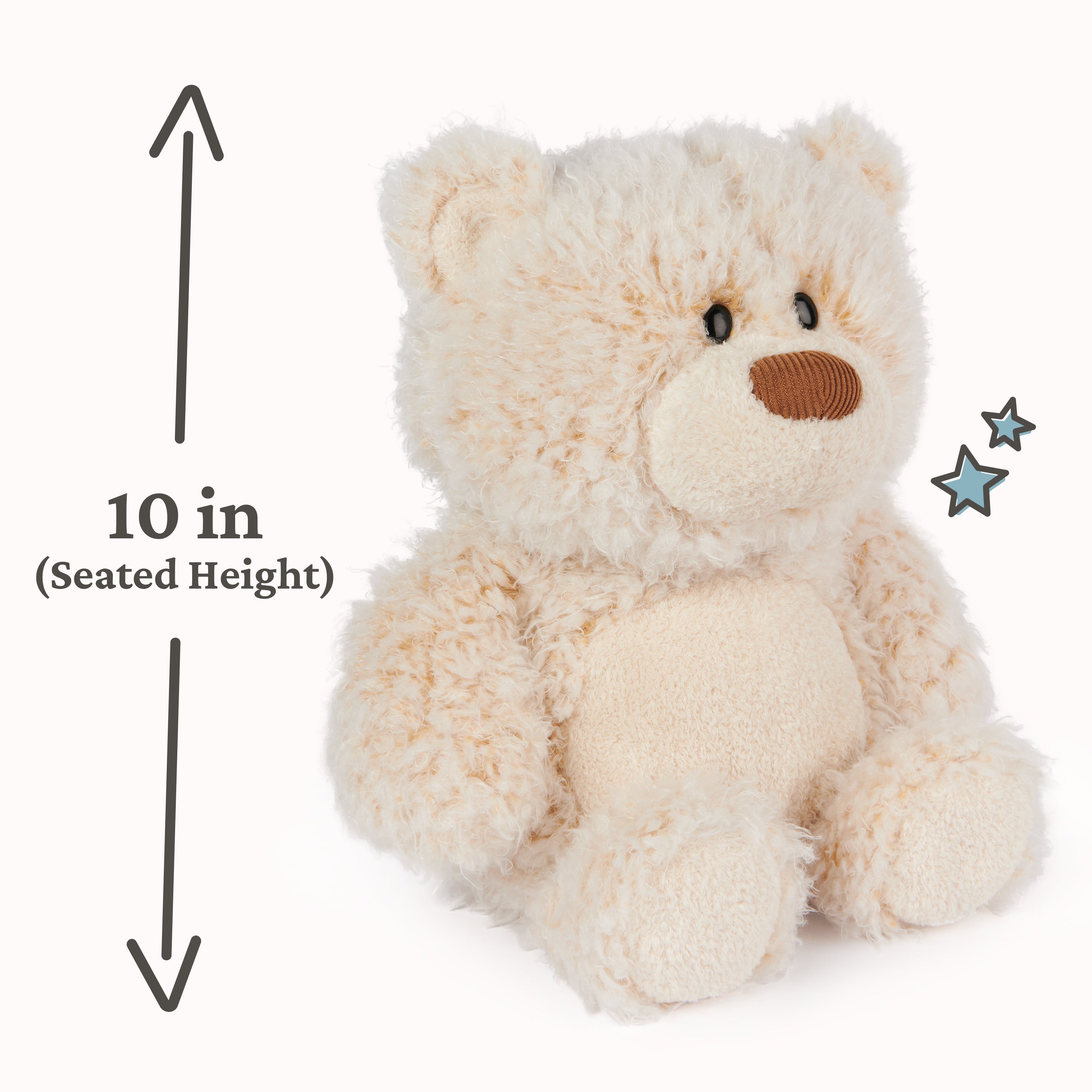 GUND Bubbles Teddy Bear Stuffed Animal, Premium Bear Plush Toy for Ages 1 and Up, Cream, 10”