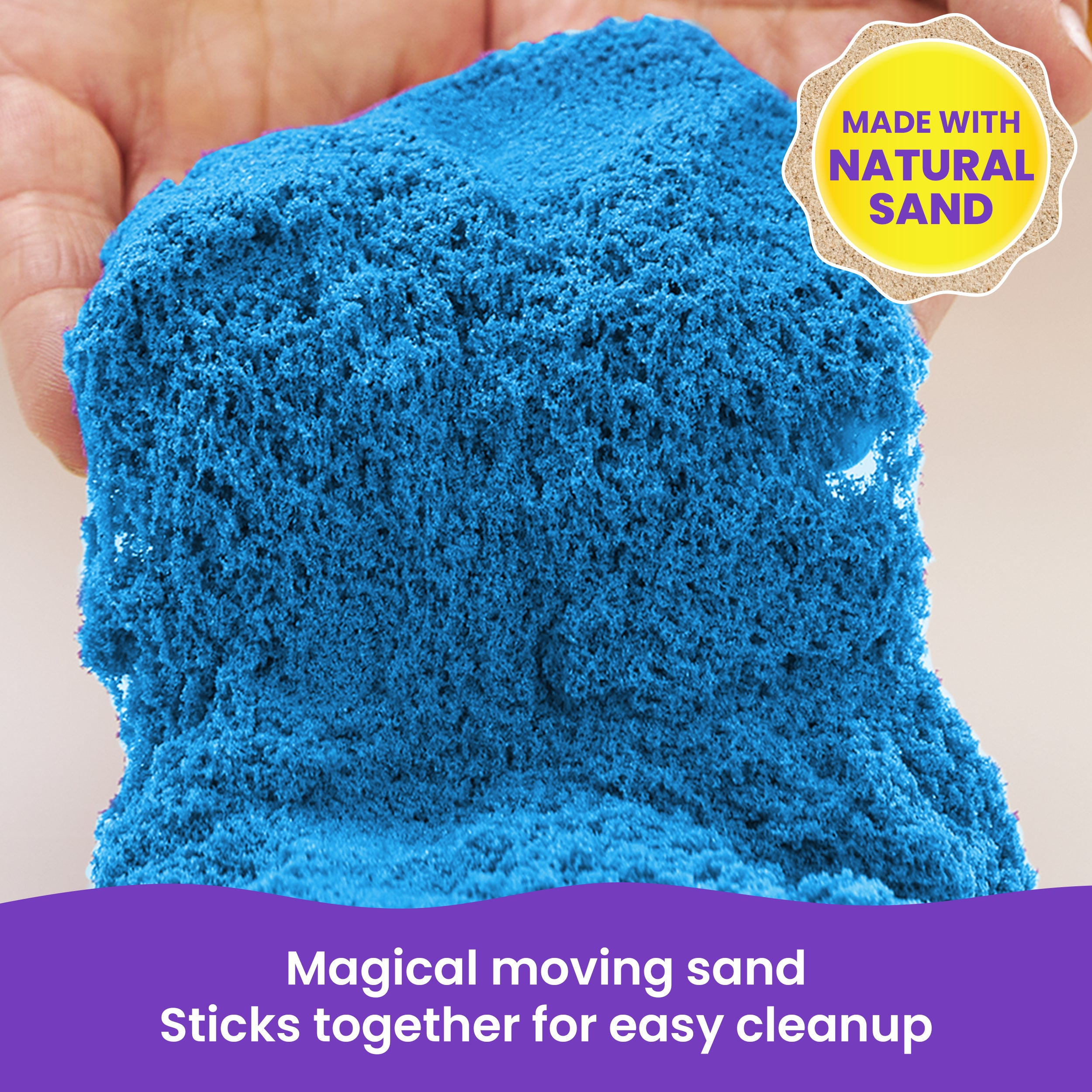 Kinetic Sand, Variety Case with 2lbs Play Sand Beach, Neon & Shimmer & 5 Tools, Reusable Storage, Sensory Toys for Kids Ages 3 and up