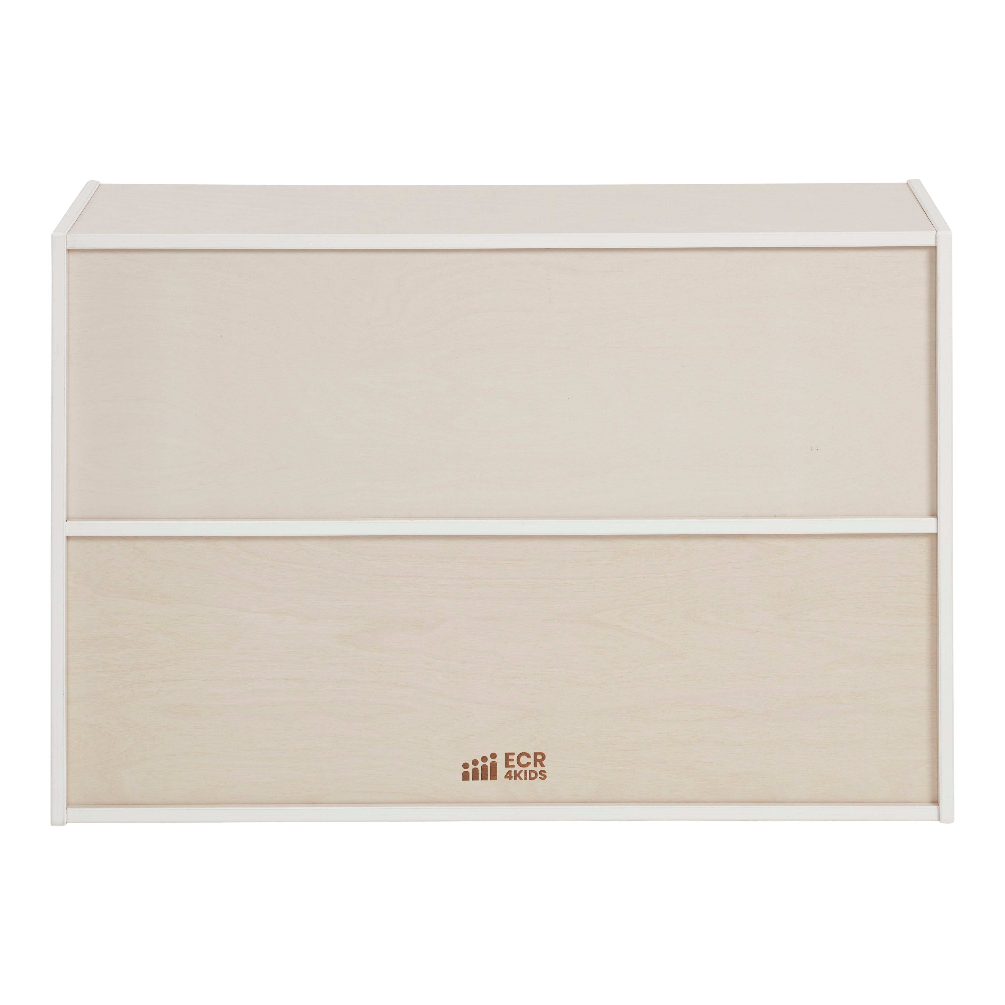 Streamline 2-Shelf Storage Cabinet with Back 24in H -  White Wash