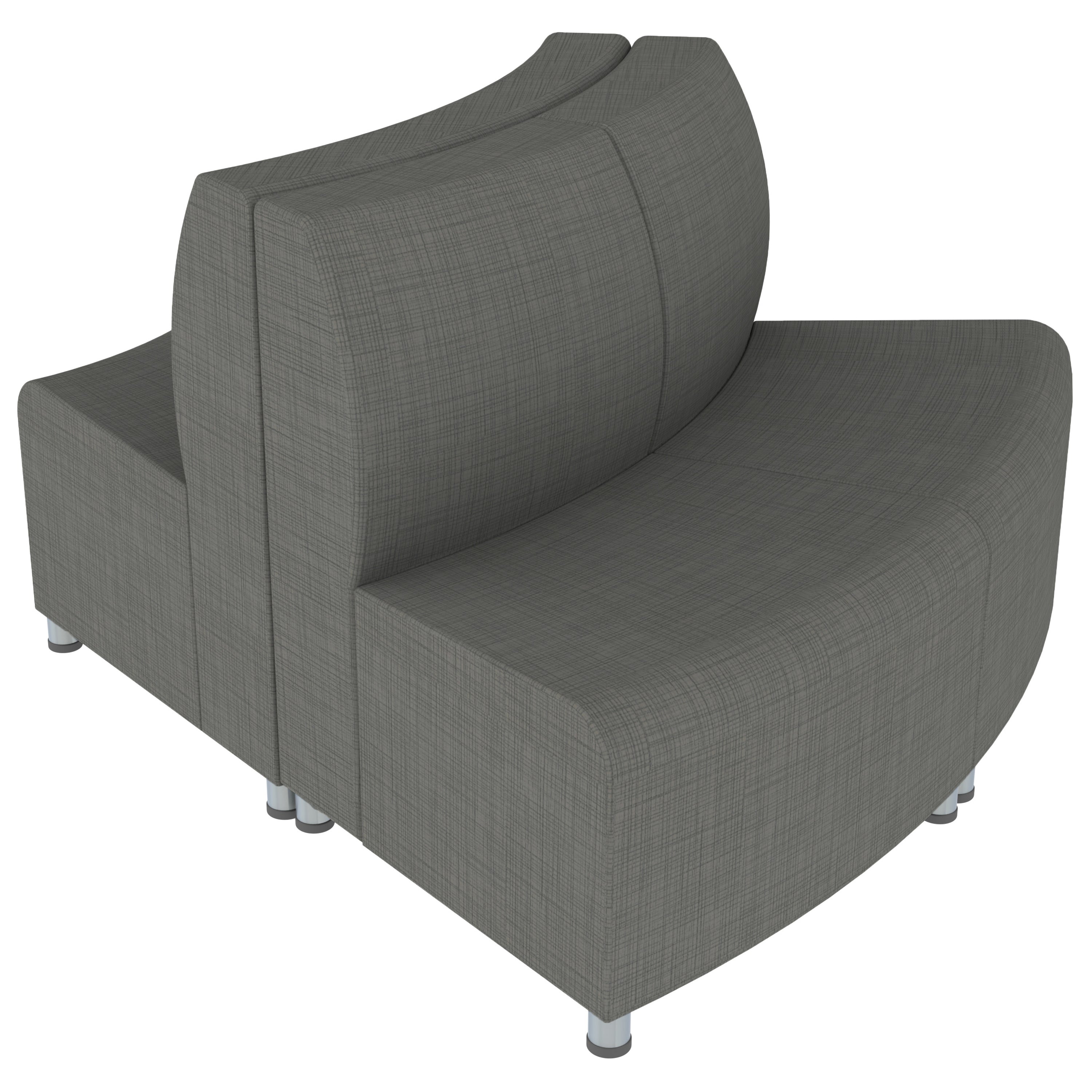 Pro Series Connect Edged Ripplet Seating, 3-Piece Set - Slate Gray Crosshatch