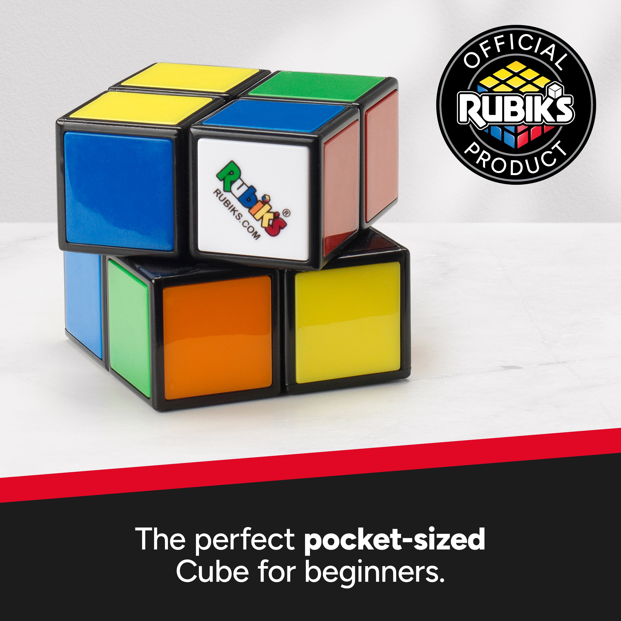 Rubik's Cube, The Official 2x2 Rubik's Cube, Mini Problem-Solving Brain Teaser, Classic Color-Matching Puzzle, Fidget Toy, Sensory Puzzle for Adults, Teens, Kids, for Ages 8 & Up