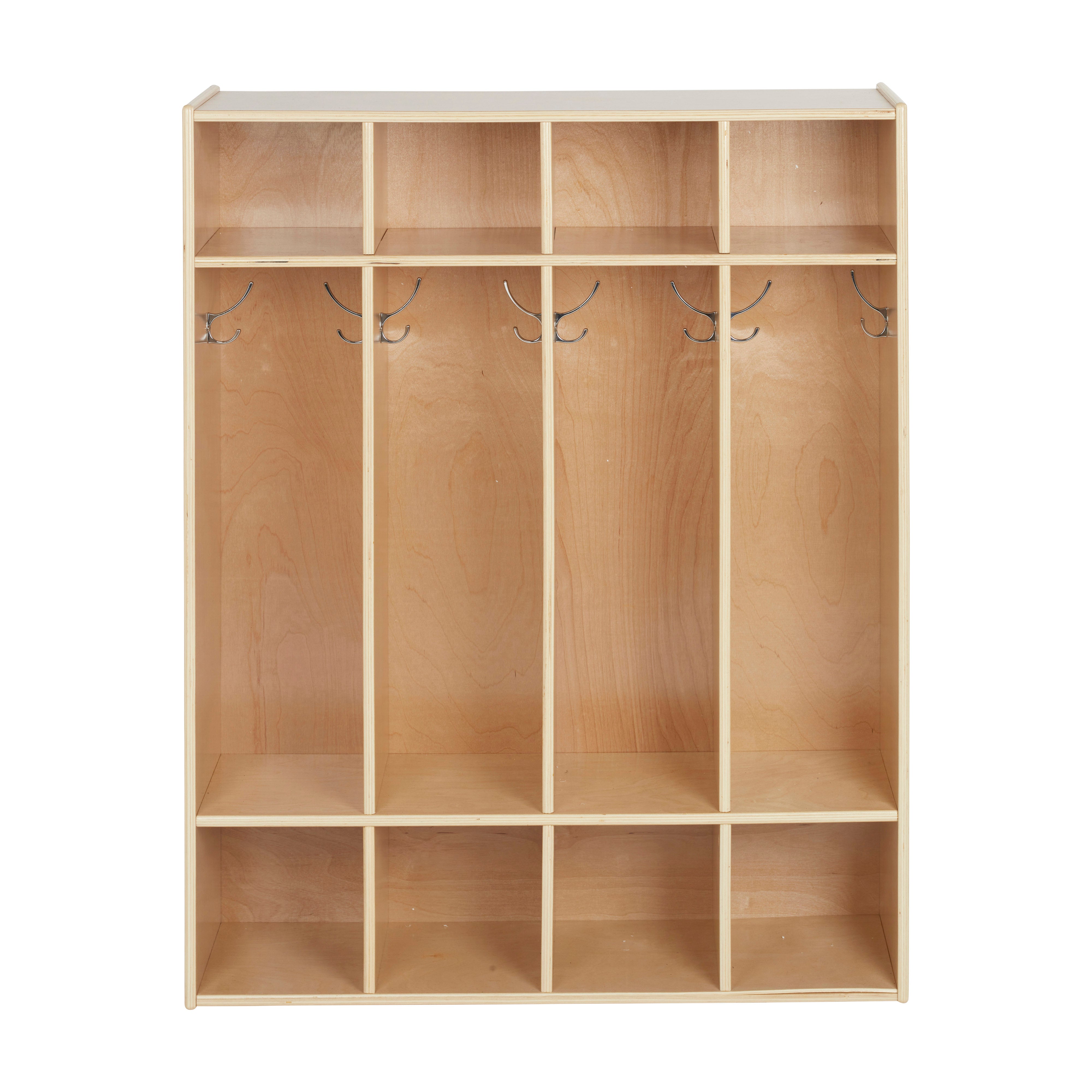 Streamline 4-Section Coat Locker - Natural