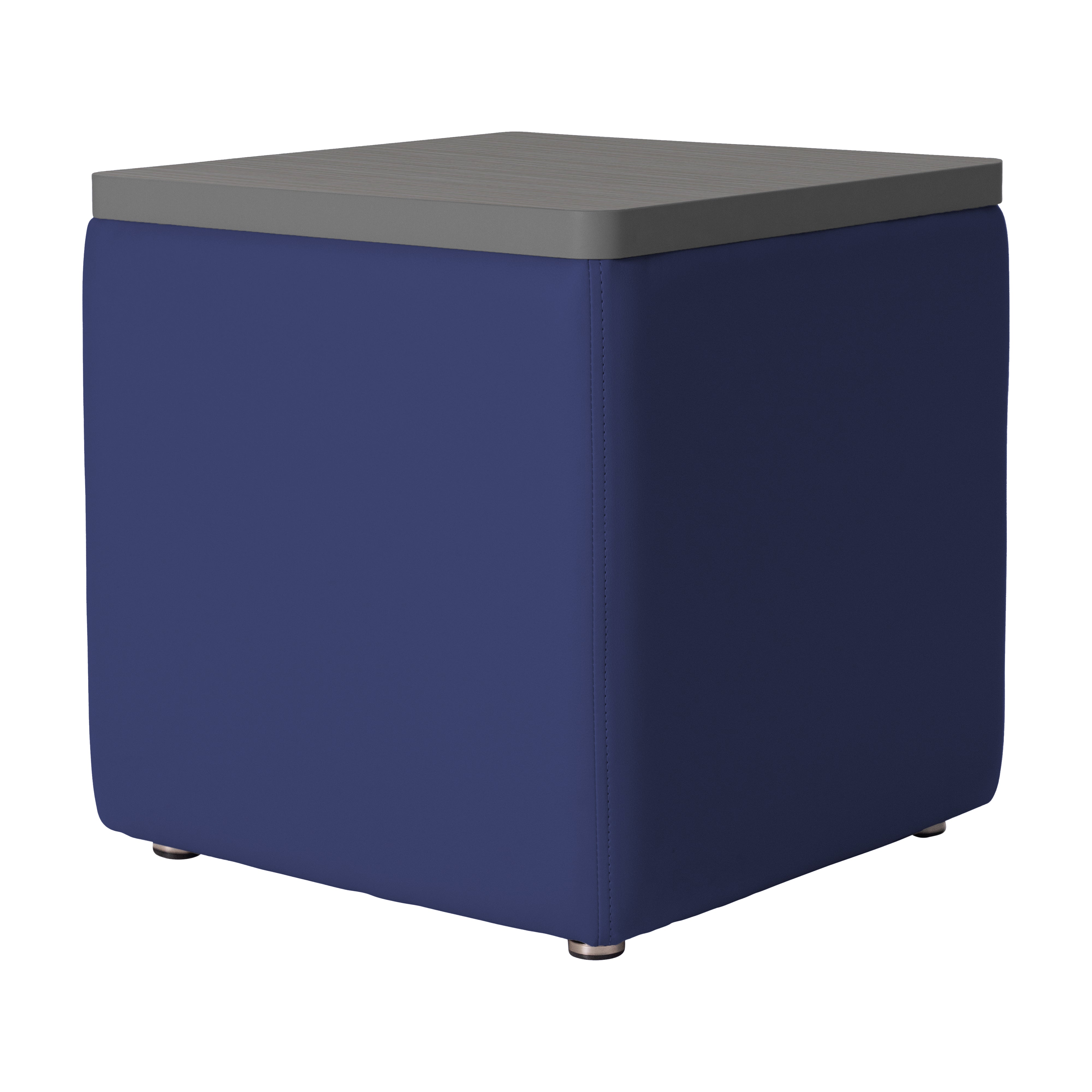 Pro Series Upholstered 18" x 18" Square Ottoman Table 18" Height - Navy/Cosmic Strandz