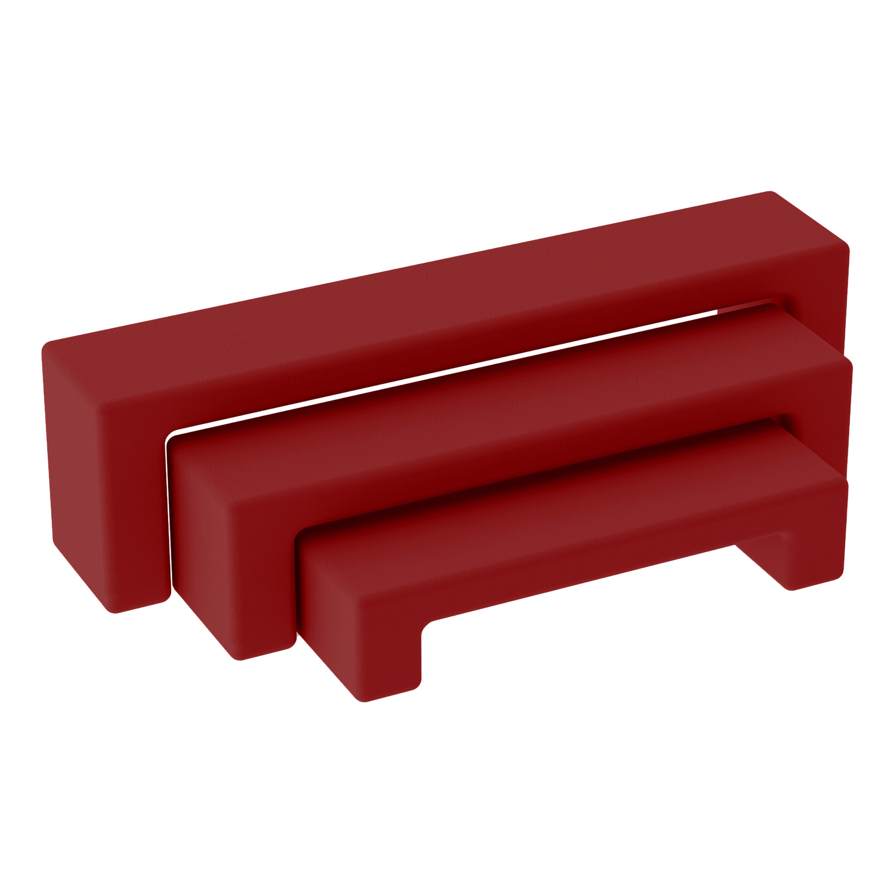 Pro Series Nesting Benches, 3-Piece Set - Crimson