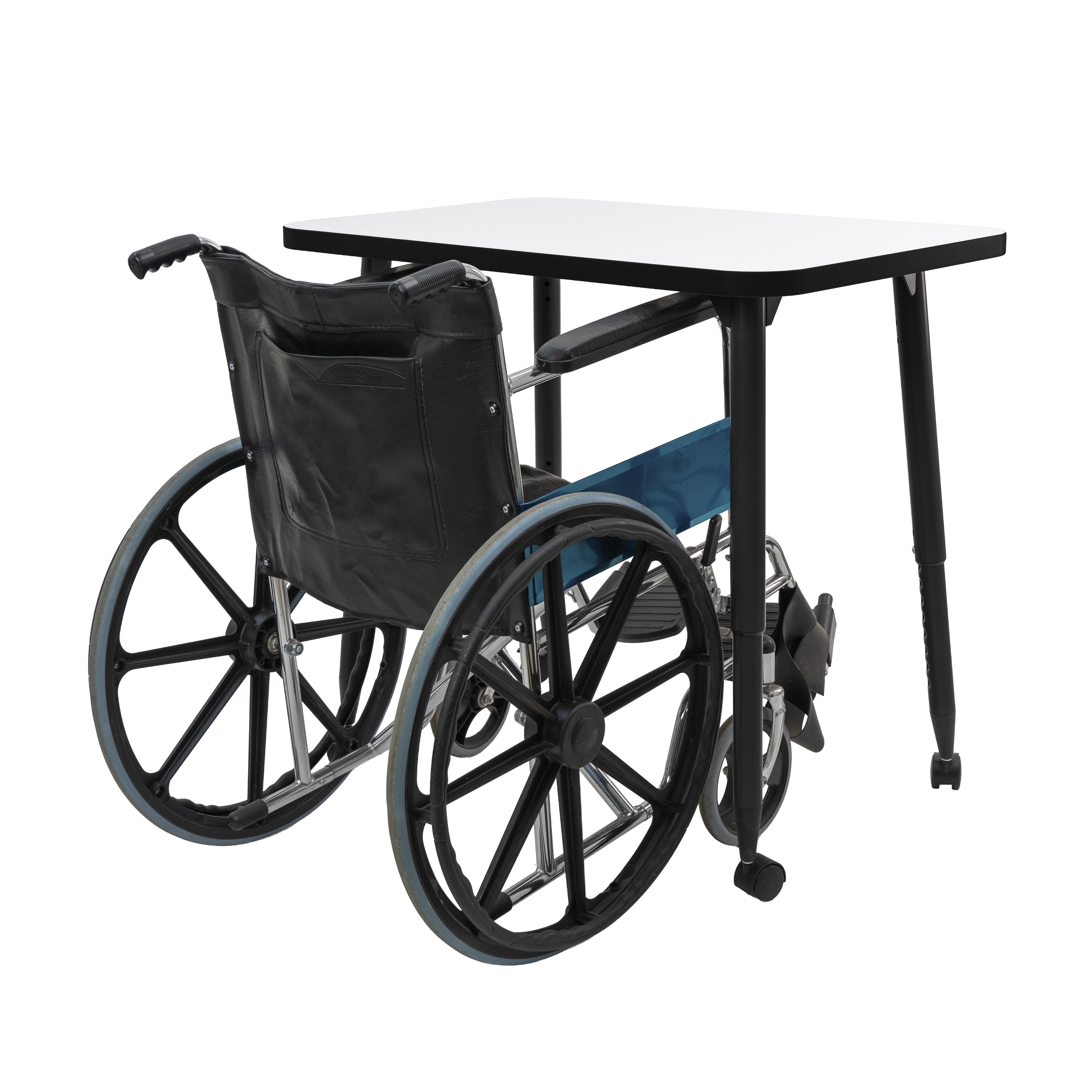 Adapte 24" x 36" Rectangle Dry-Erase Activity Table with Adjustable Tapered Legs - Whiteboard/Black