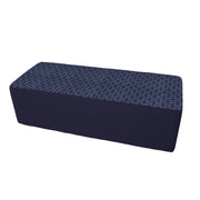 Outdoor 24" x 60" Rectangle Ottoman with Sunbrella, 18" H - Adaptation Indigo/Canvas Navy
