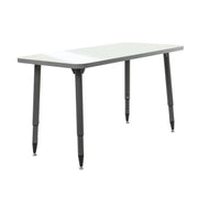 Adapte 24" x 48" Rectangle Dry-Erase Activity Table with Adjustable Tapered Legs - Whiteboard/North Sea