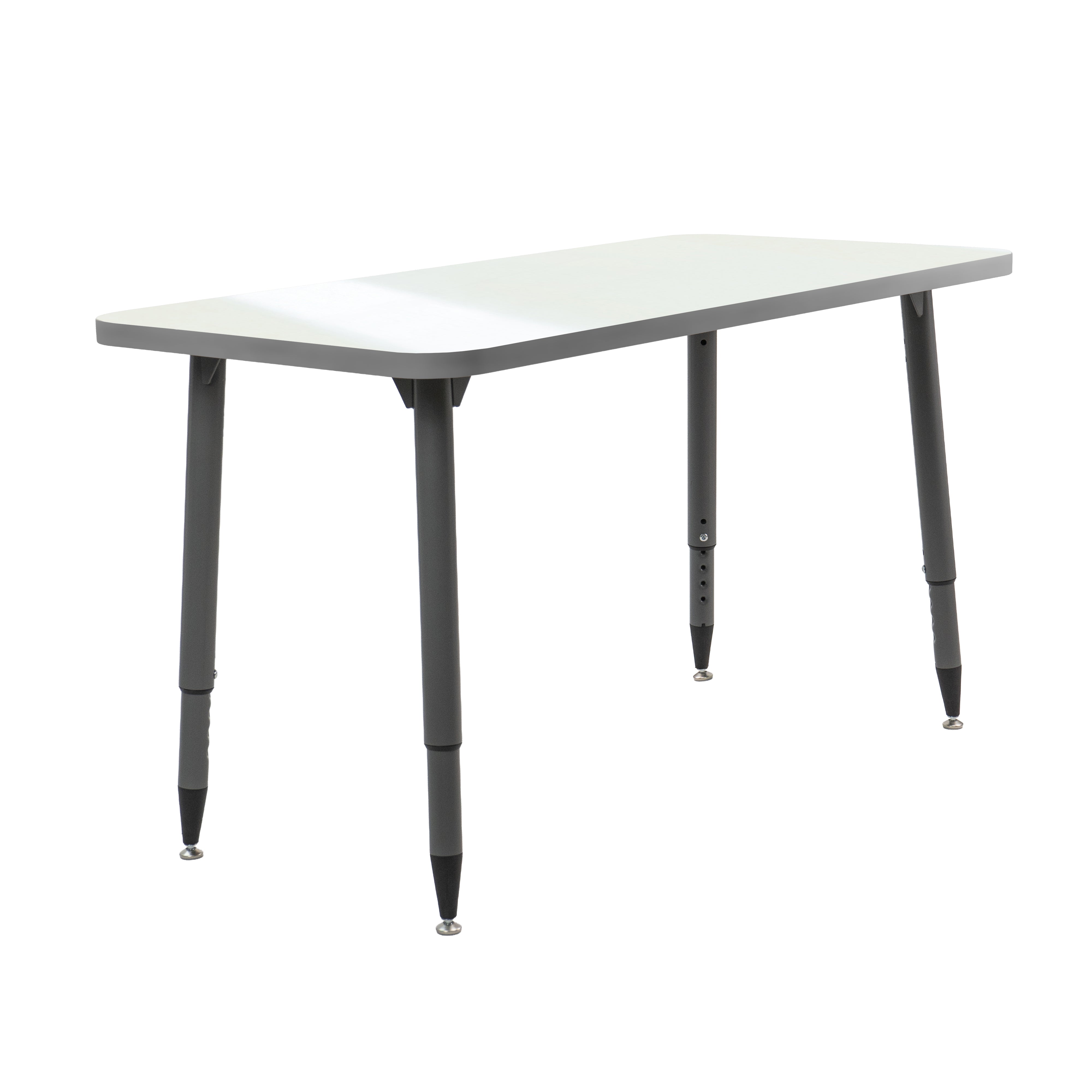 Adapte 24" x 48" Rectangle Dry-Erase Activity Table with Adjustable Tapered Legs - Whiteboard/North Sea