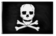 4X6 FT NYL-GLO JOLLY ROGER