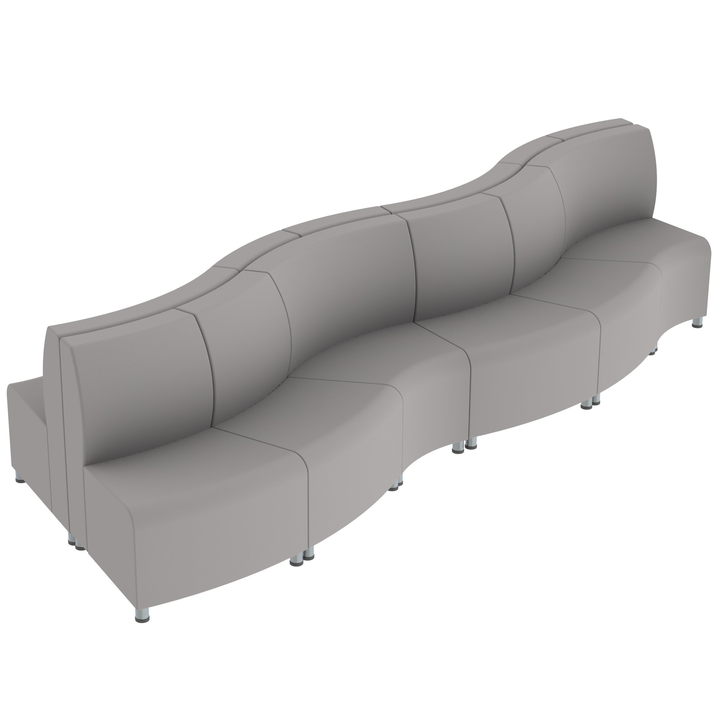Pro Series Connect Edged Crest Seating, 12-Piece Set - Gray