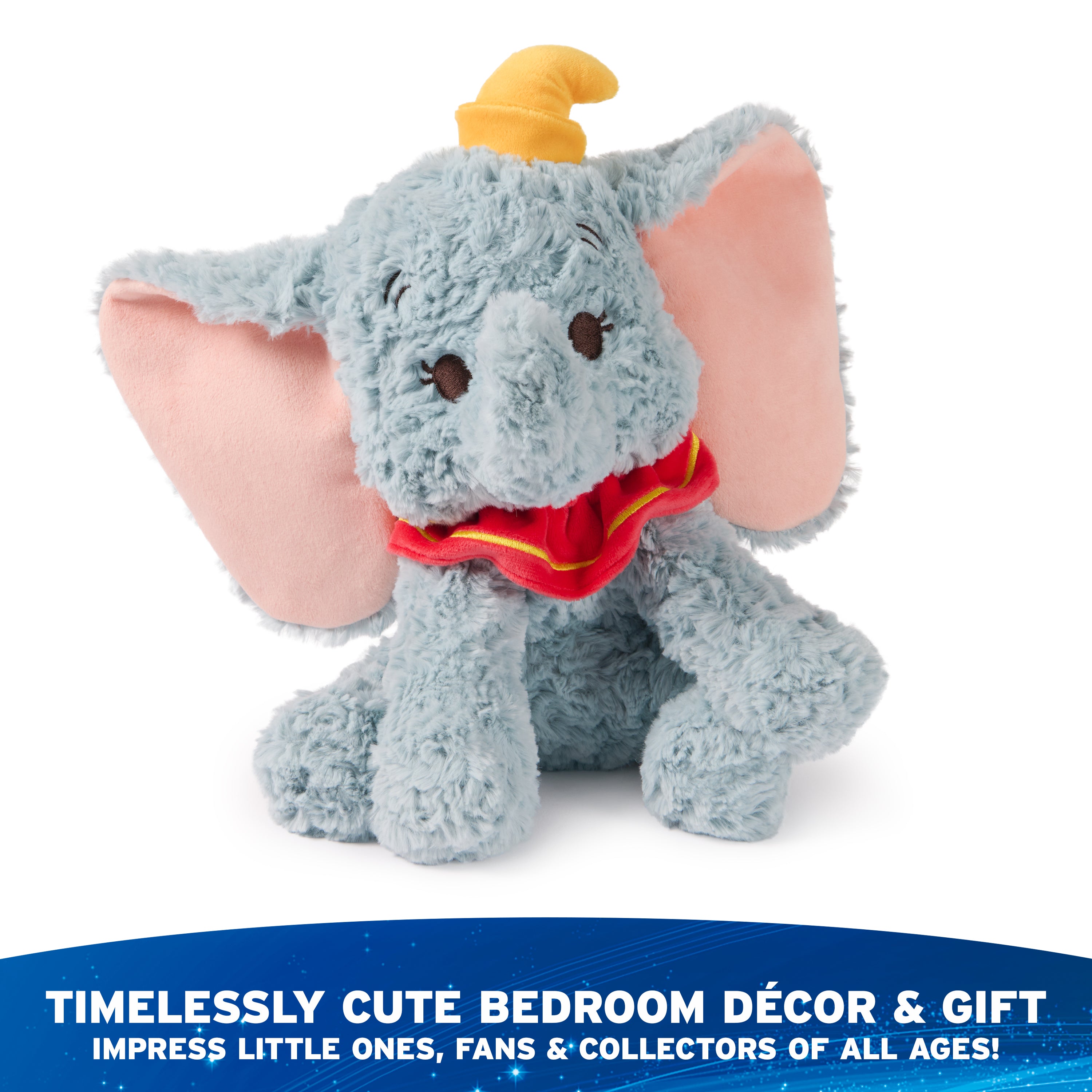 GUND Disney Official Dumbo Plush, Disney Cozys Collection, Dumbo Toys, Elephant Stuffed Animal for Ages 1 and Up, Gray, 10”