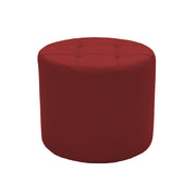 Tufted Round Ottoman 16" Height - Crimson