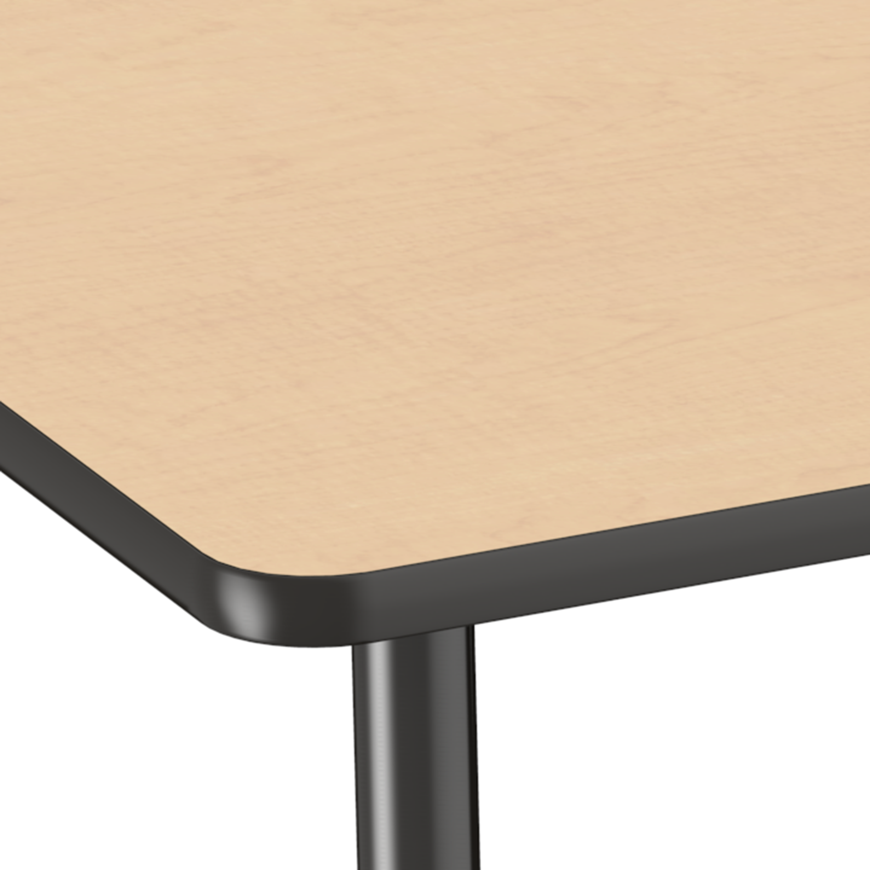 Adapte 30" x 72" Rectangle Activity Table with Adjustable Tapered Legs - Maple/Black