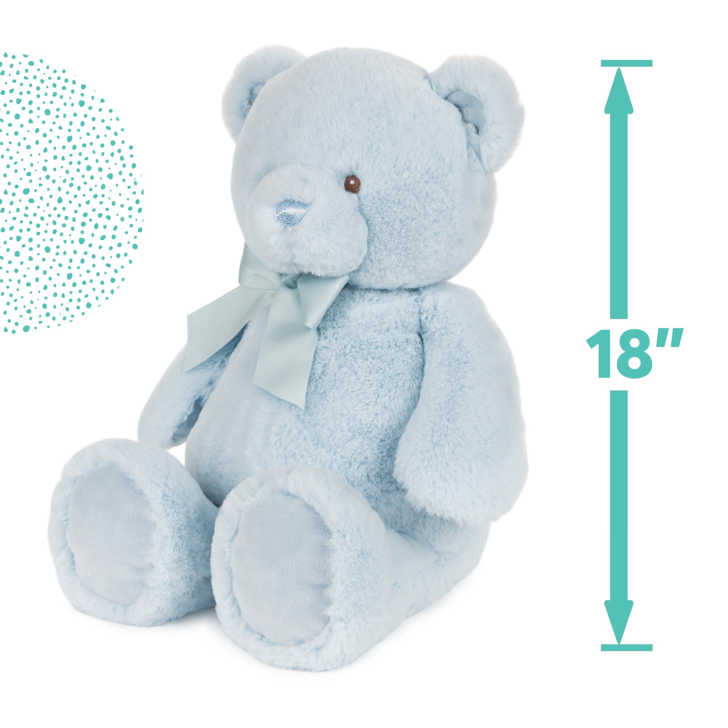 Baby GUND My First Friend Teddy Bear, Blue, Ultra Soft Animal Plush Toy for Babies and Newborns