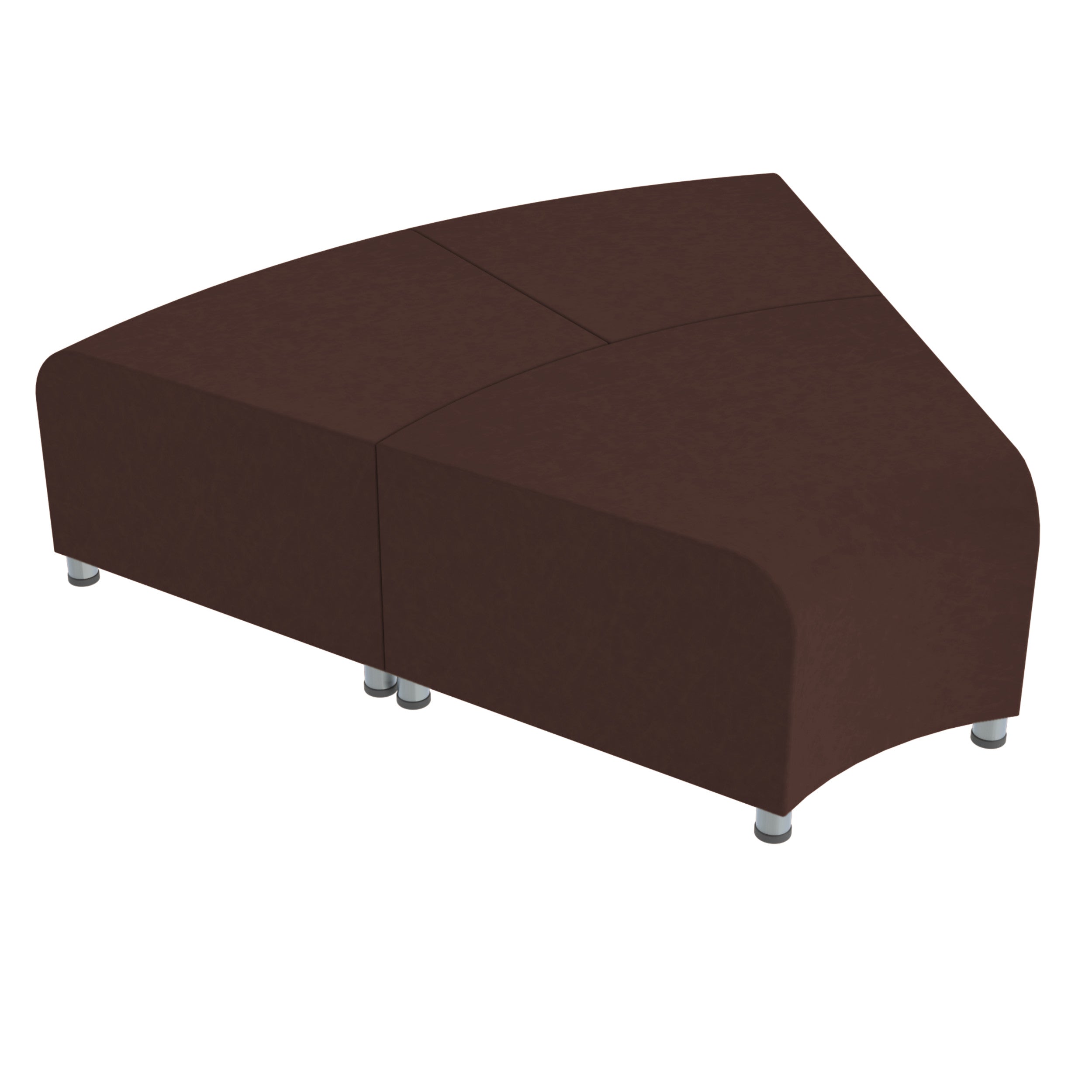 Pro Series Rustic Connect Edged Ripplet Backless Seating, 3-Piece Set - Walnut