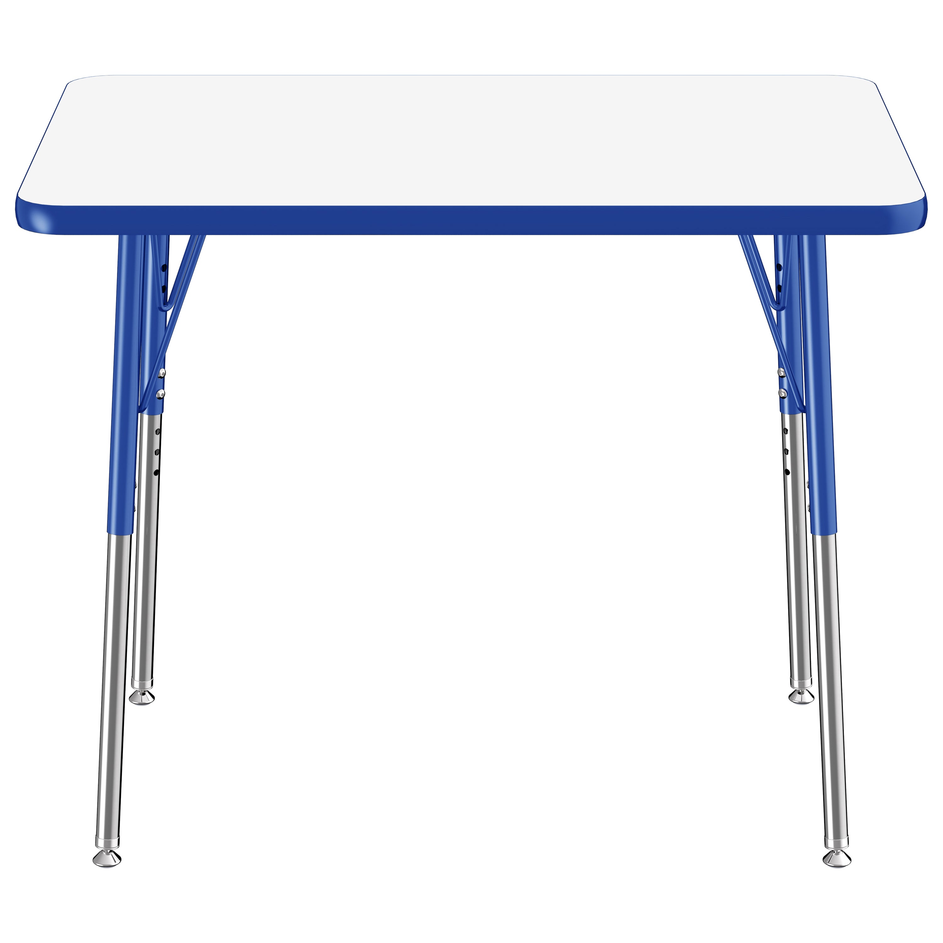24" x 36" Rectangle Dry-Erase Activity Table with Adjustable Standard Swivel Glide Legs - Whiteboard/Blue