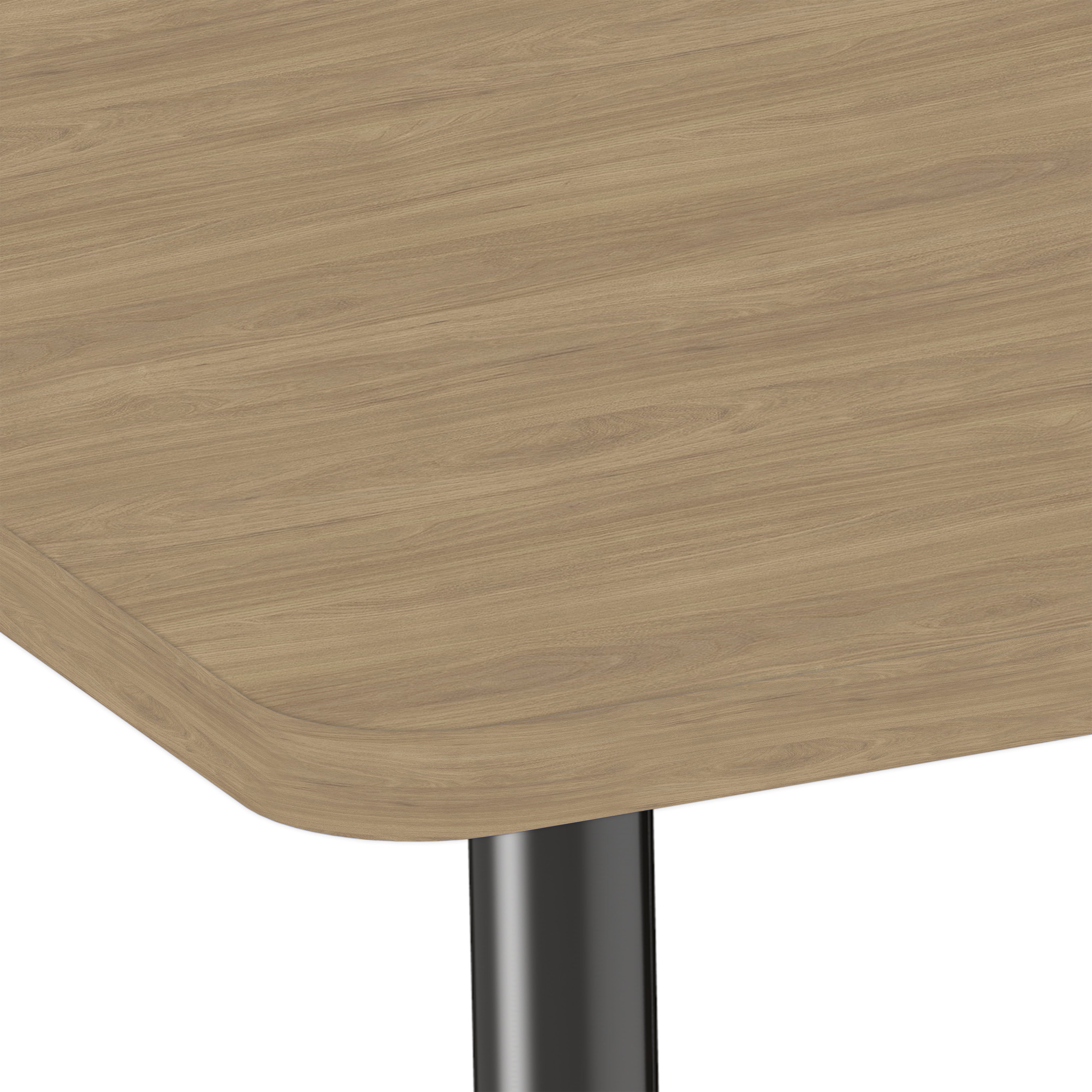 Adapte 30" x 60" Rectangle Woodgrain Activity Table with Adjustable Tapered Legs - Pasadena Oak/Black