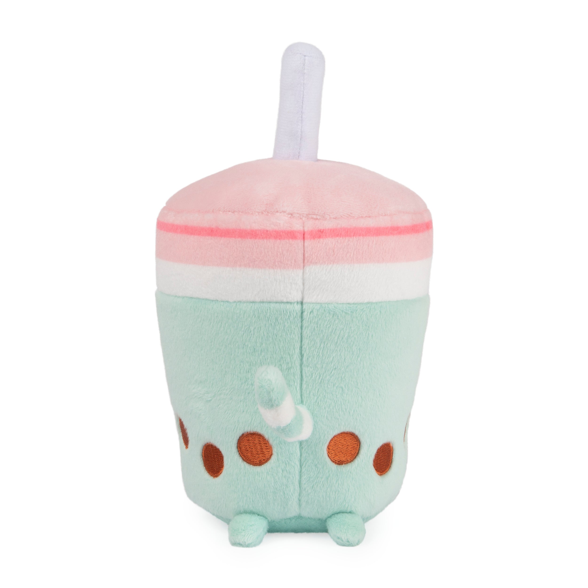 GUND Pusheen Boba Tea Cup Plush Cat Stuffed Animal for Ages 8 and Up, Green/Pink, 6”